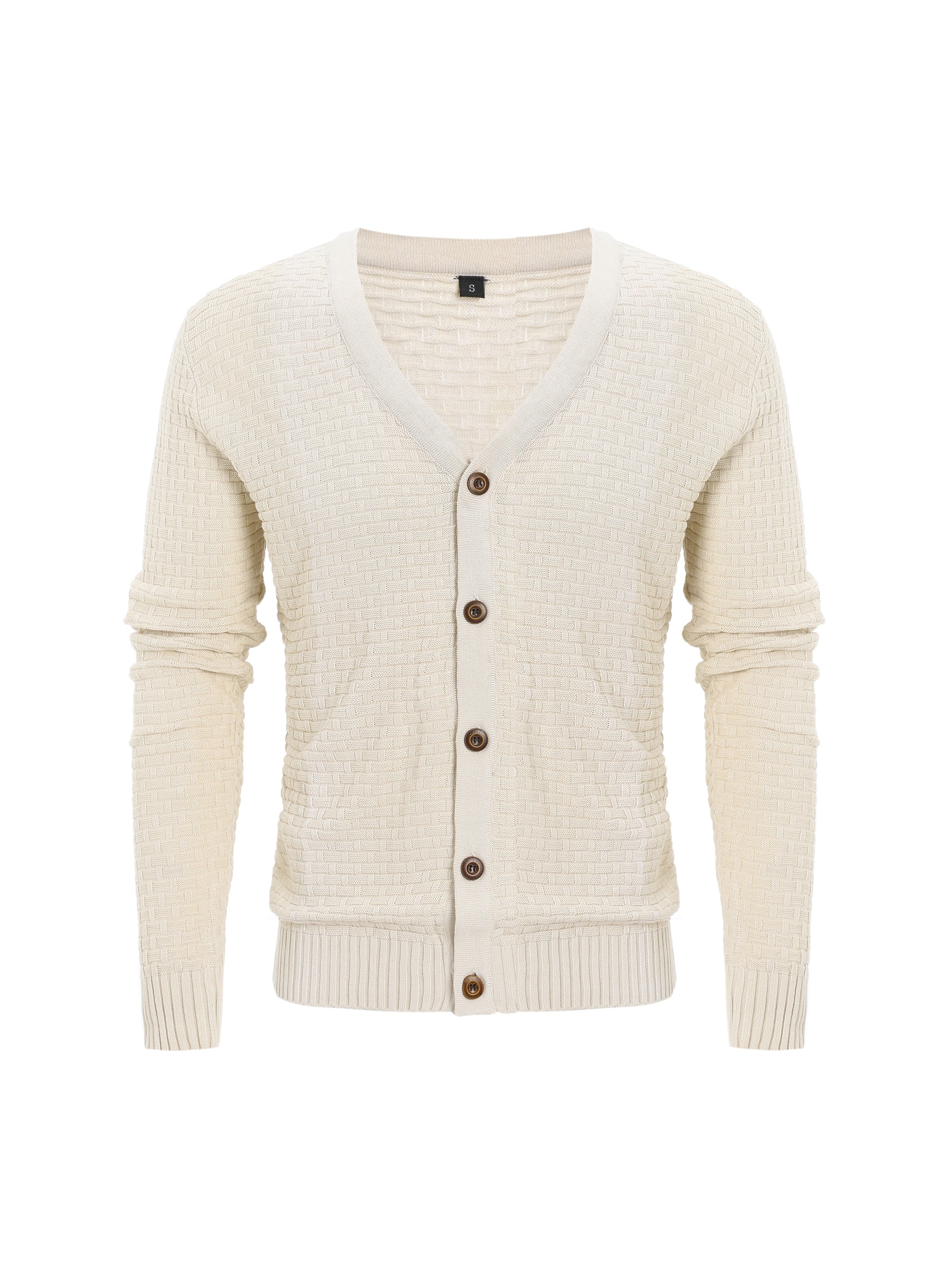 Men's New Knitted Sweater Cardigan Fashion Casual Men's V-neck Button Sweater Men