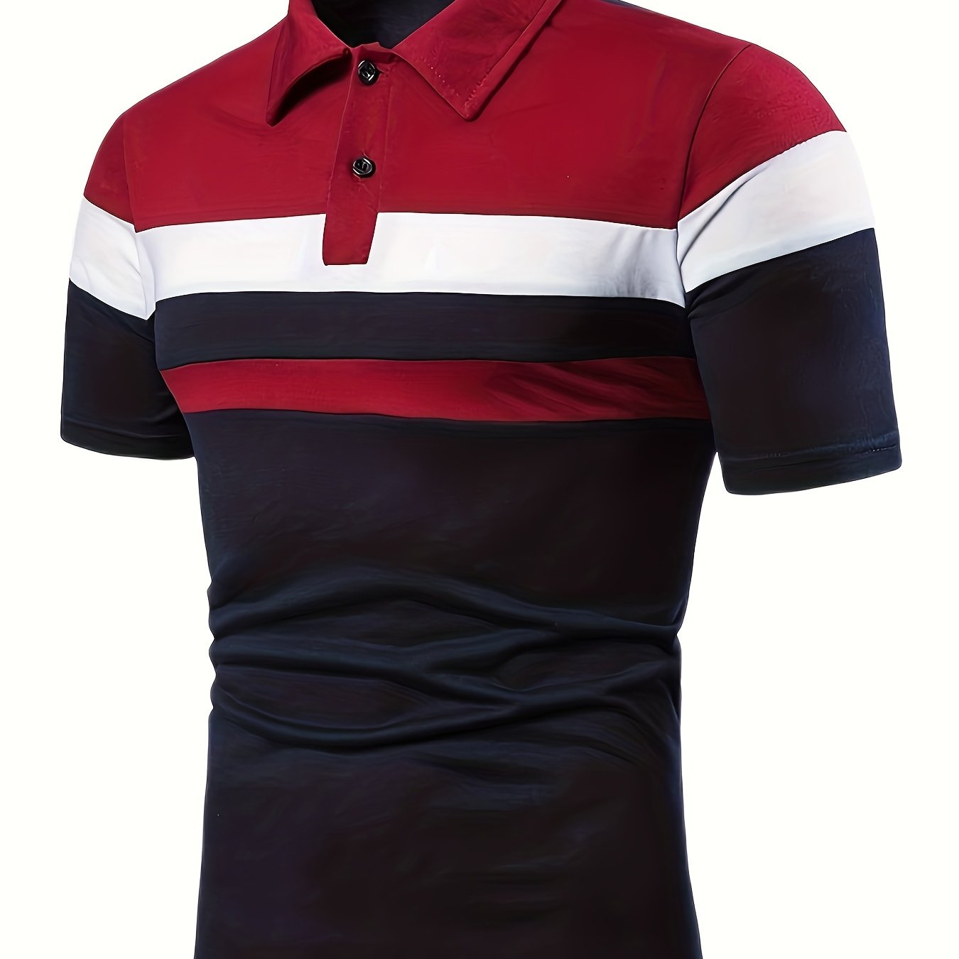 In 2023, The New Men's Short-sleeved Polo Shirt Color Matching Fashion Trend Is Matched With Men's Lapel Short-sleeved Polo Shirt.