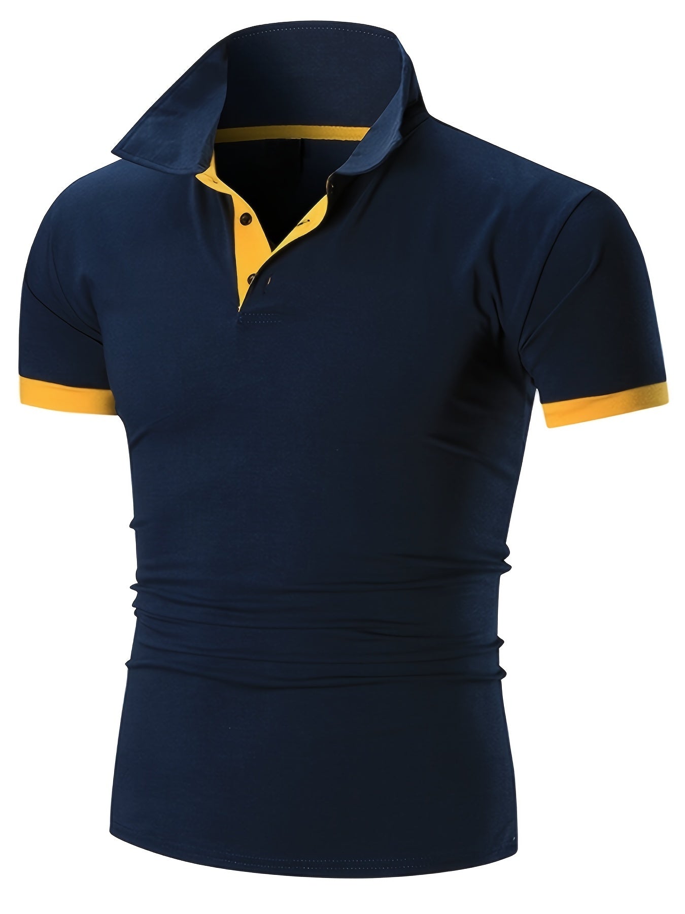 Men's Short Sleeve Casual Slim Fit Polo Shirts