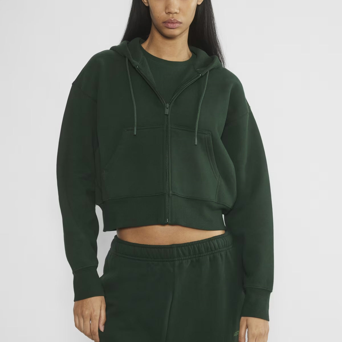 Cozy Fleece Boxy Zip Hoodie 1024112002