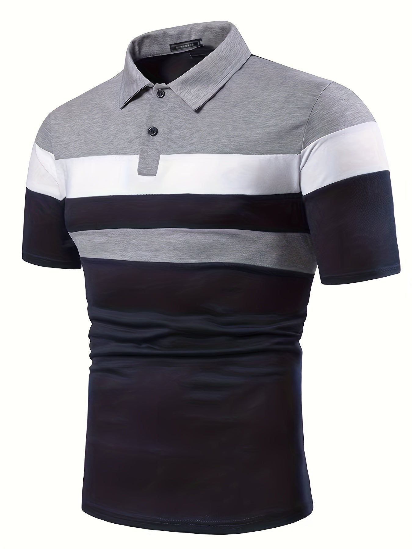 In 2023, The New Men's Short-sleeved Polo Shirt Color Matching Fashion Trend Is Matched With Men's Lapel Short-sleeved Polo Shirt.