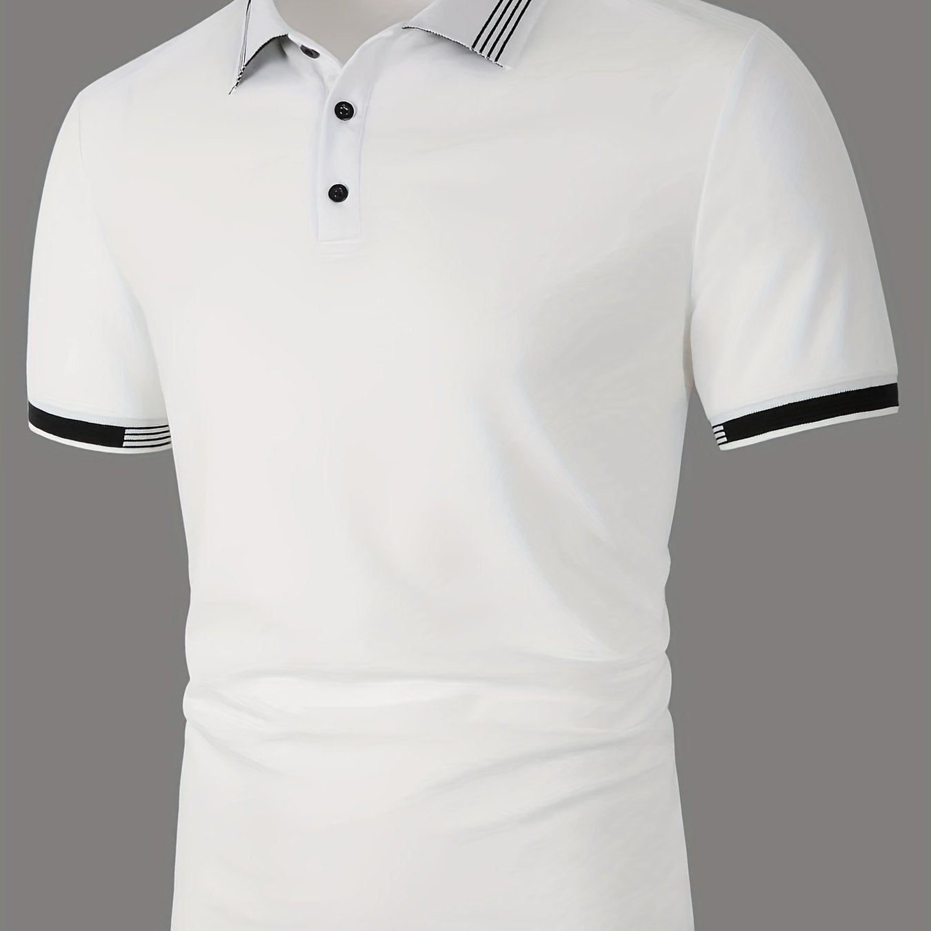 Men's Causal V-neck Button Up Short Sleeve Polo Shirts Men's Comfortable Tops For Summer