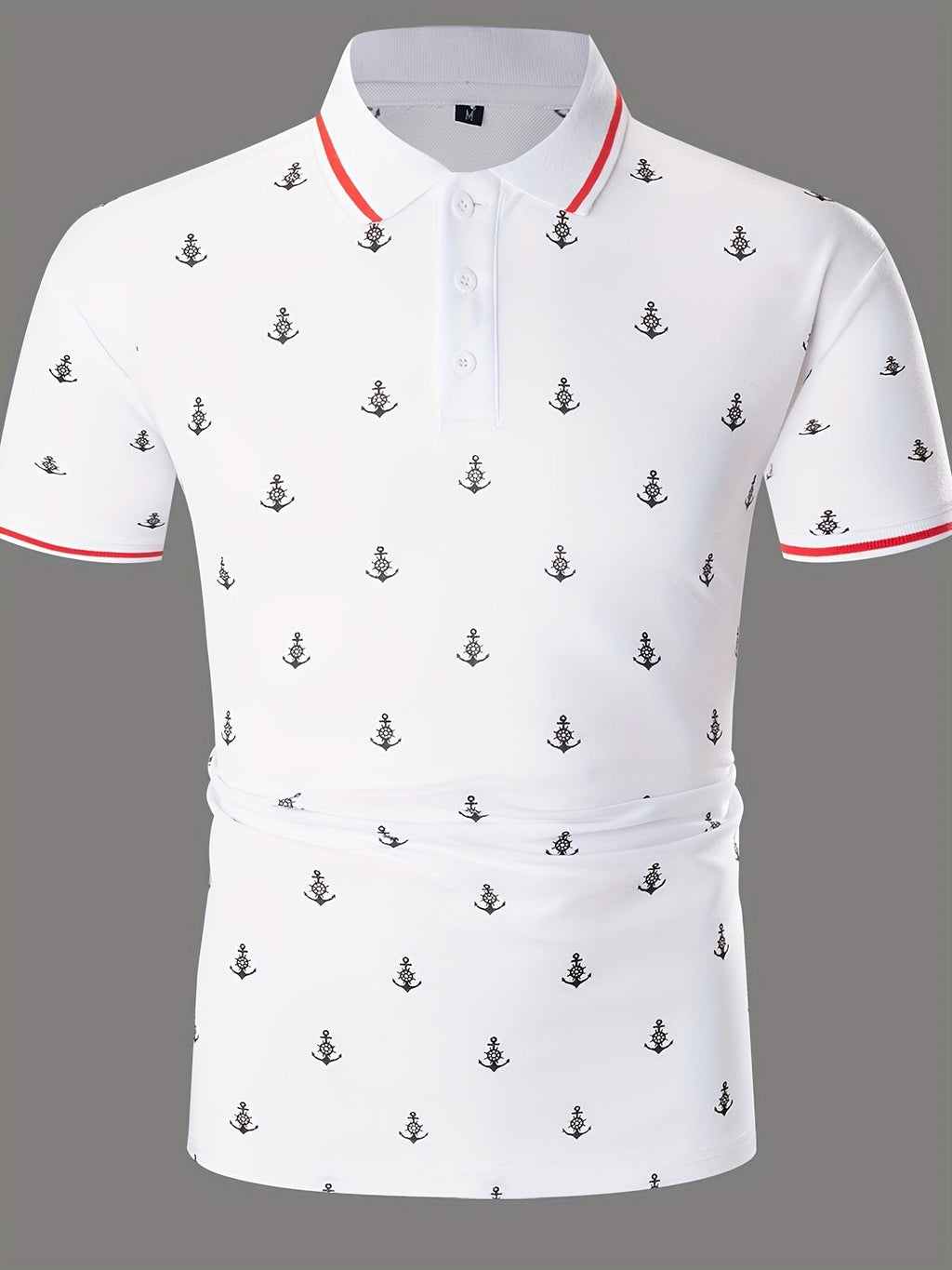 Men's Polo Shirts, Casual Solid Color Prints Slim Fit Lapel Cotton Polo Shirt Best Sellers