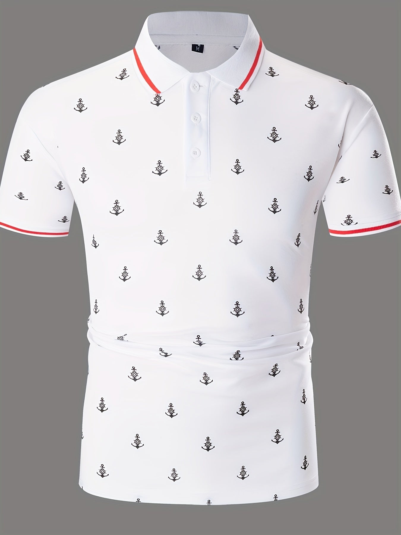 Men's Polo Shirts, Casual Solid Color Prints Slim Fit Lapel Cotton Polo Shirt Best Sellers