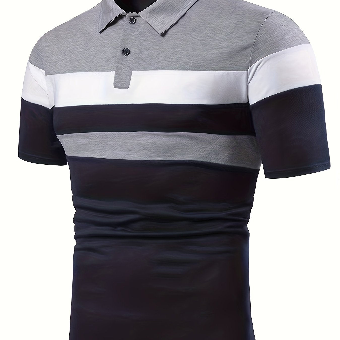 In 2023, The New Men's Short-sleeved Polo Shirt Color Matching Fashion Trend Is Matched With Men's Lapel Short-sleeved Polo Shirt.