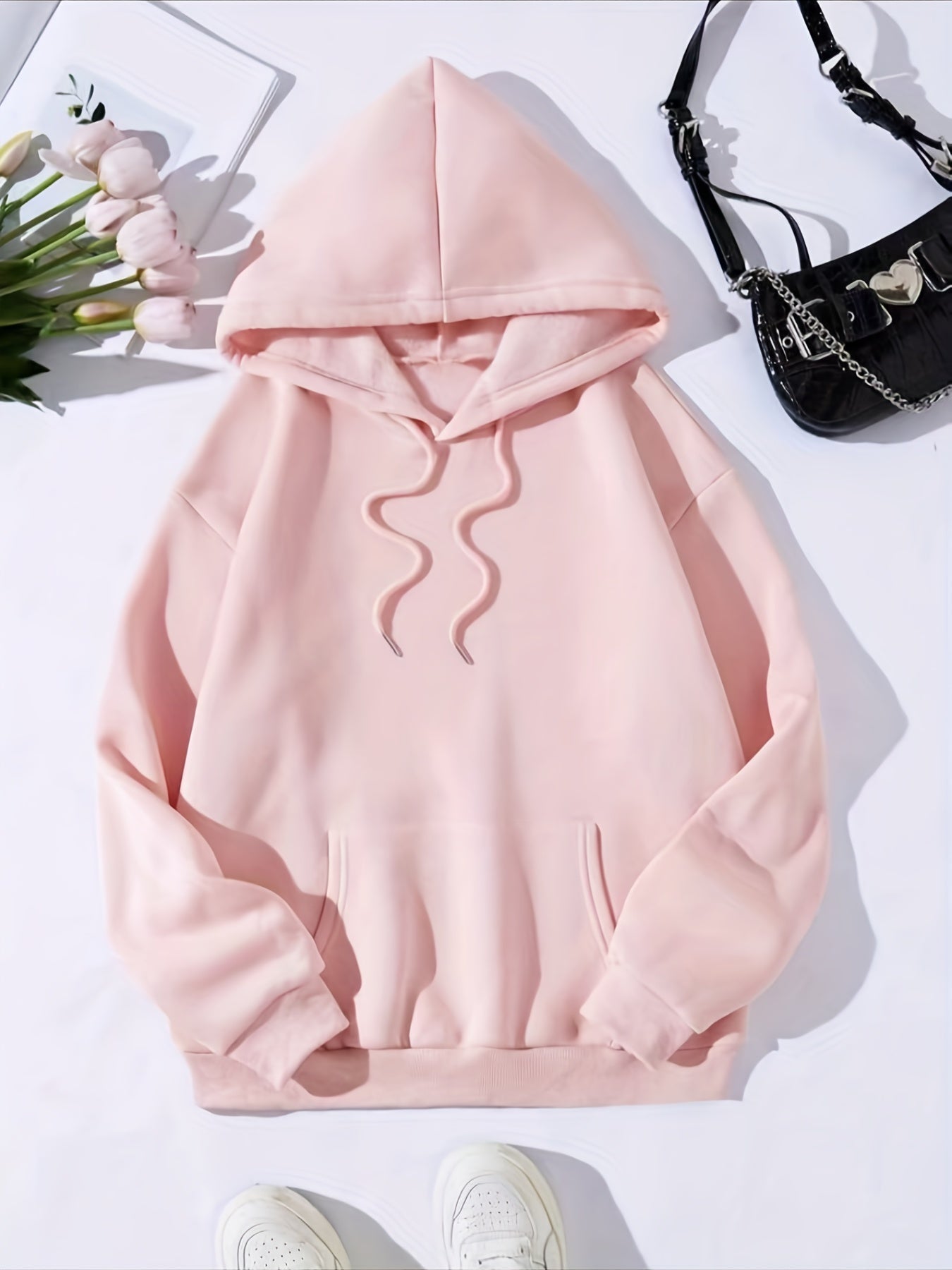 gbolsosWomen's Casual Pullover Long Sleeve Drawstring Sweatshirt With Pockets, Causal Sports Hoodie, Women's Sporty Sweatshirts