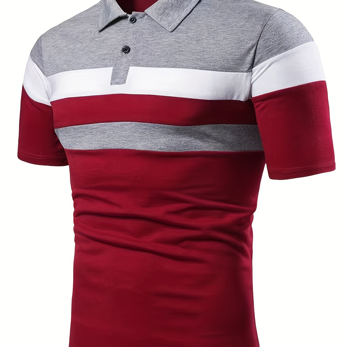 In 2023, The New Men's Short-sleeved Polo Shirt Color Matching Fashion Trend Is Matched With Men's Lapel Short-sleeved Polo Shirt.