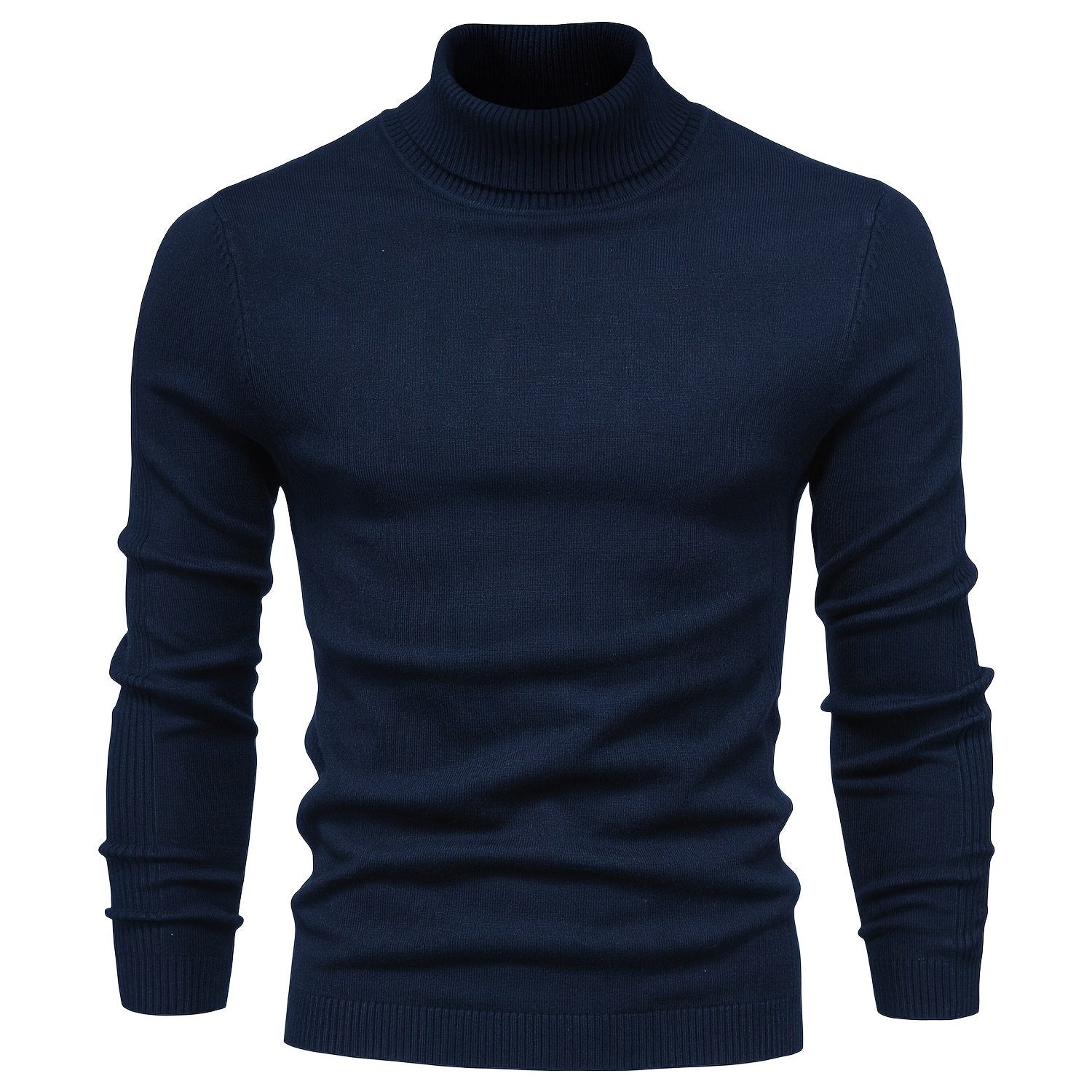 Best Sellers Autumn Winter Pullover Men O-neck Solid Turtleneck Sweaters