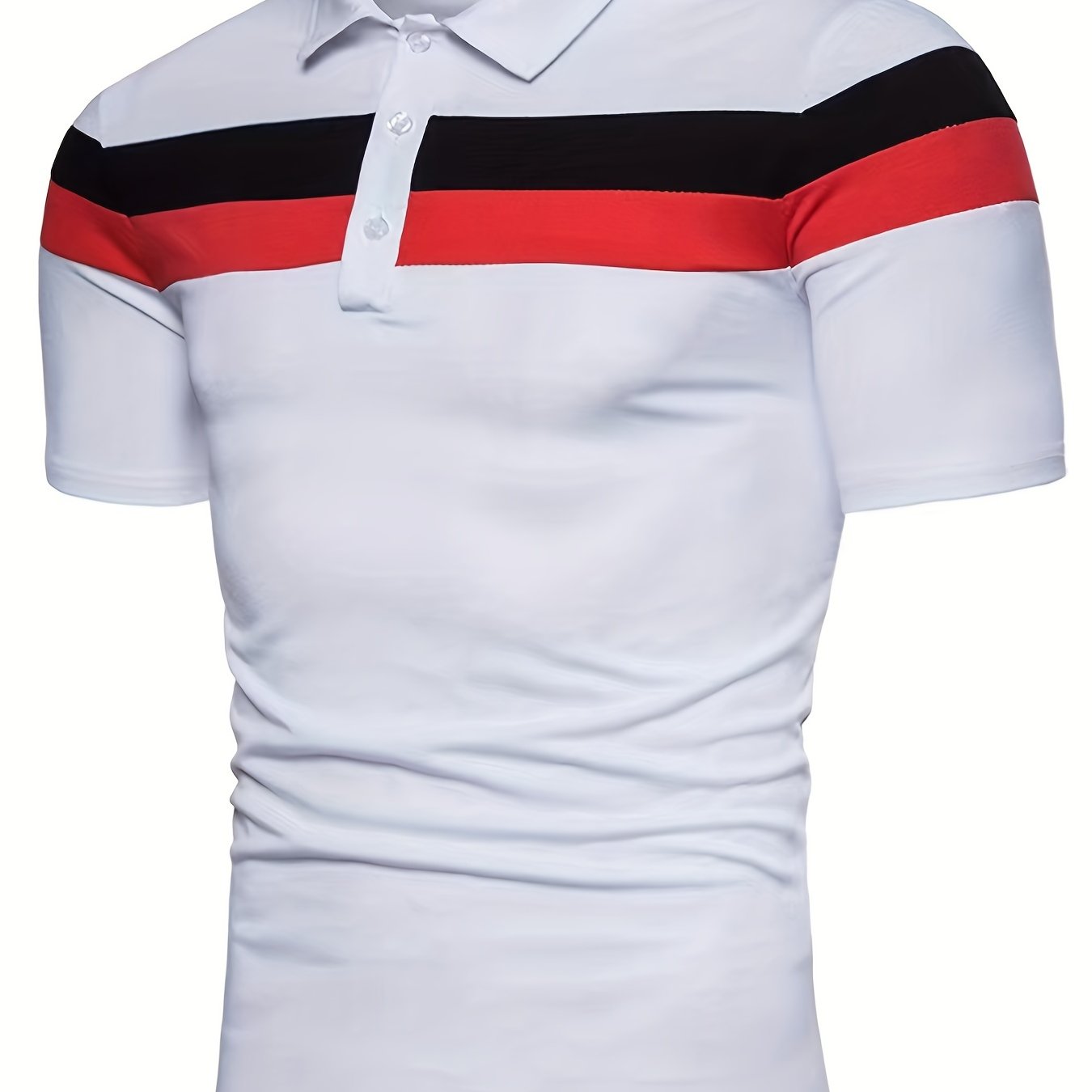 In 2023, The New Men's Short-sleeved Polo Shirt Color Matching Fashion Trend Is Matched With Men's Lapel Short-sleeved Polo Shirt.