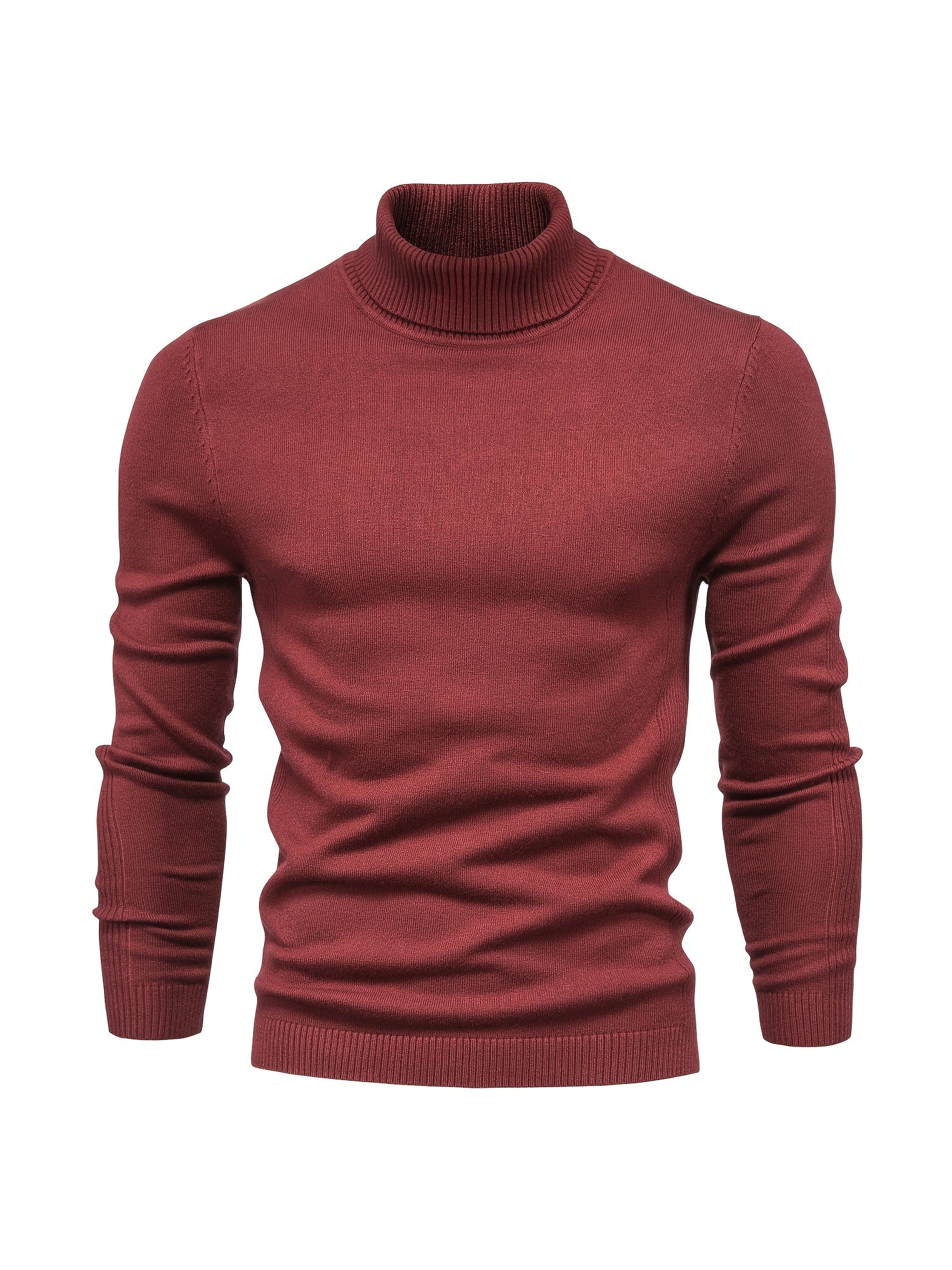 Best Sellers Autumn Winter Pullover Men O-neck Solid Turtleneck Sweaters