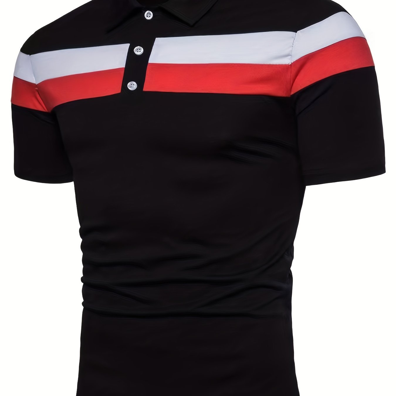 In 2023, The New Men's Short-sleeved Polo Shirt Color Matching Fashion Trend Is Matched With Men's Lapel Short-sleeved Polo Shirt.