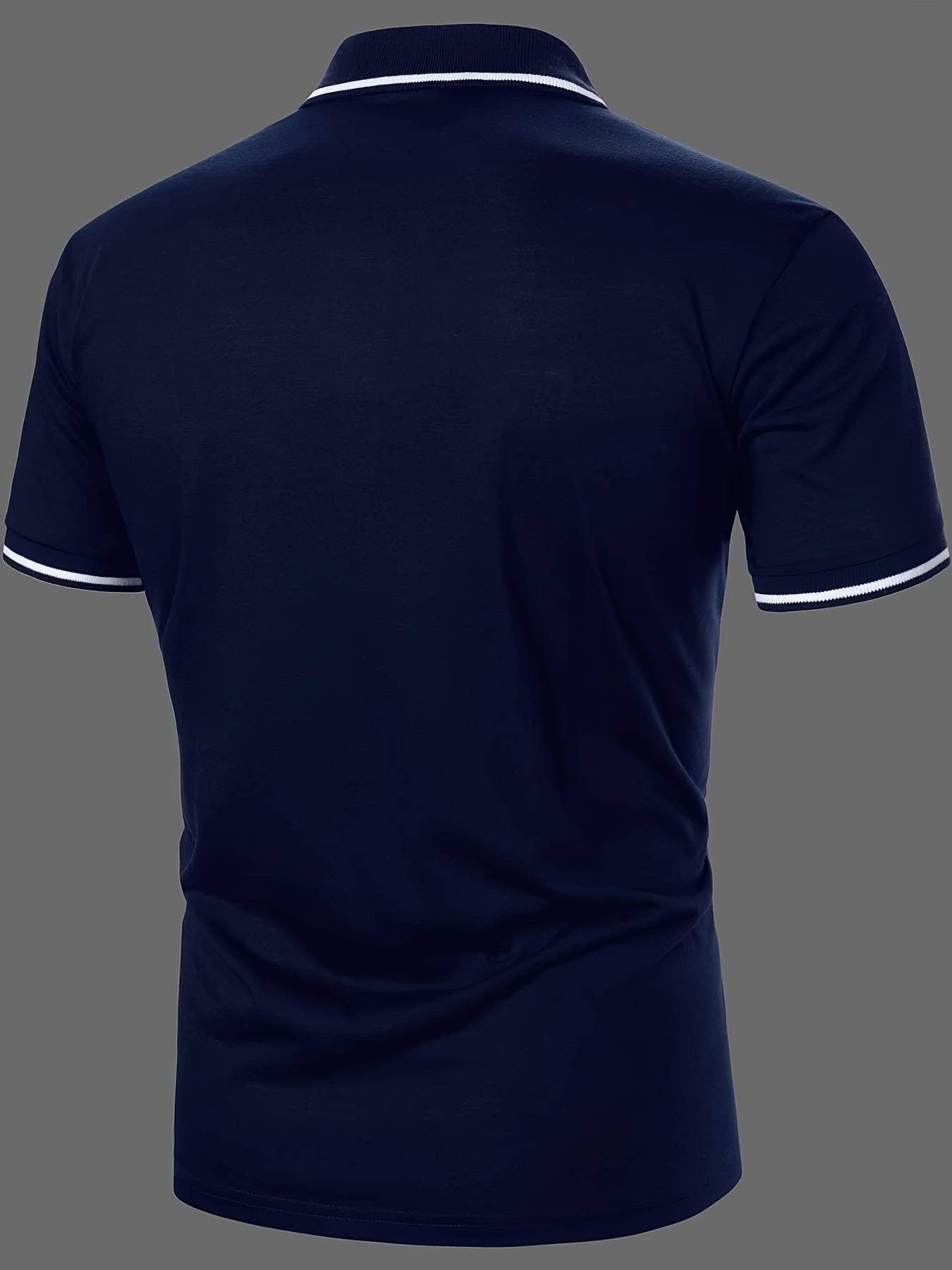 Men's Slim Casual Multi Color Striped Polo Shirt