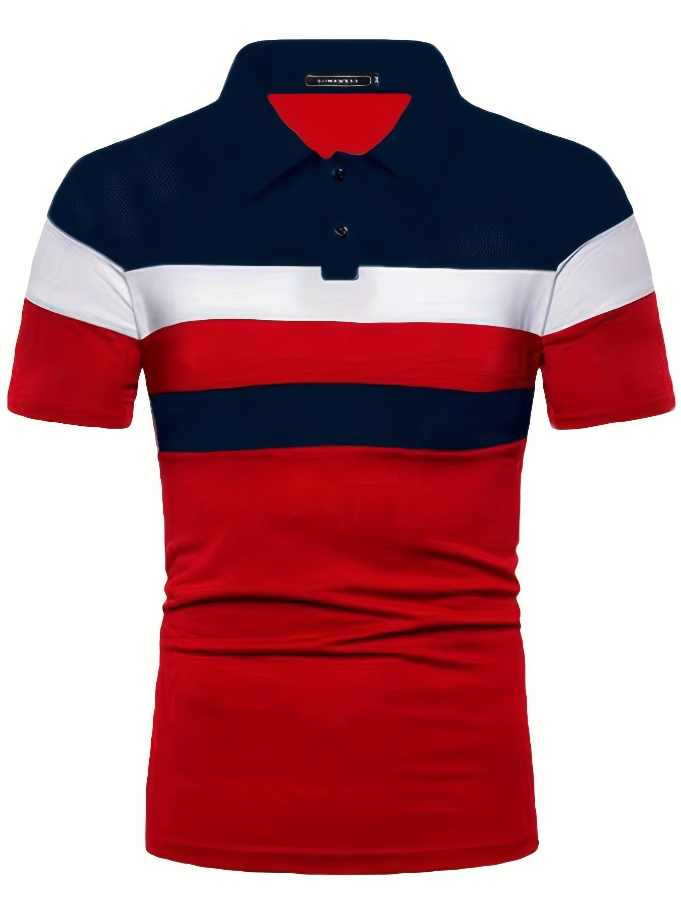 In 2023, The New Men's Short-sleeved Polo Shirt Color Matching Fashion Trend Is Matched With Men's Lapel Short-sleeved Polo Shirt.