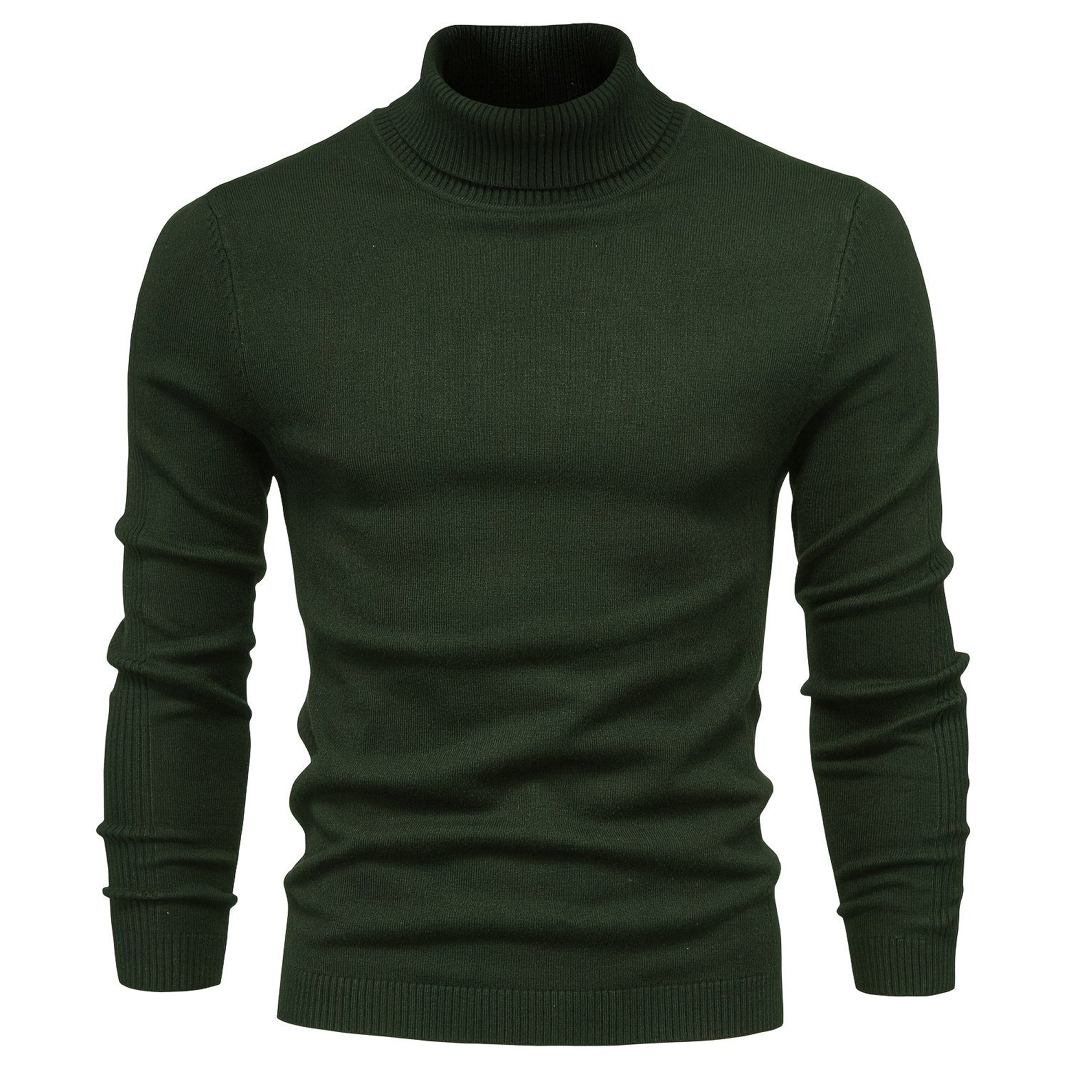 Best Sellers Autumn Winter Pullover Men O-neck Solid Turtleneck Sweaters