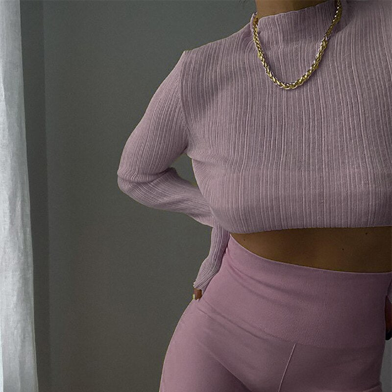 Sexy See Through Long Sleeve Mock Neck Women Tops Fashion Streetwear T-Shirts Tees   New Elegant Ladies Slim Clothes
