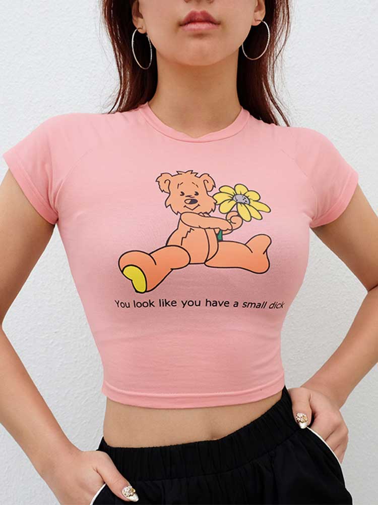 Gbolsos Cute Crop Top T-shirts Tie Dye Summer Tops Casual Cat Print Graphic Tees Short Sleeve T-shirt Ladies Purple Tee Shirt Basic Top