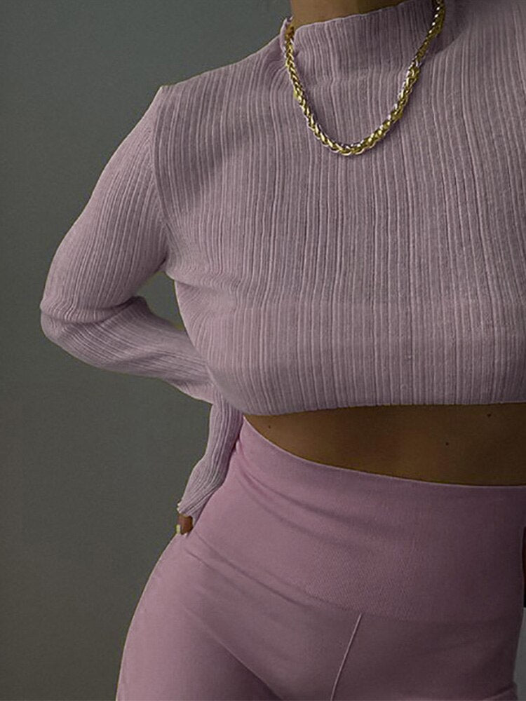 Sexy See Through Long Sleeve Mock Neck Women Tops Fashion Streetwear T-Shirts Tees   New Elegant Ladies Slim Clothes