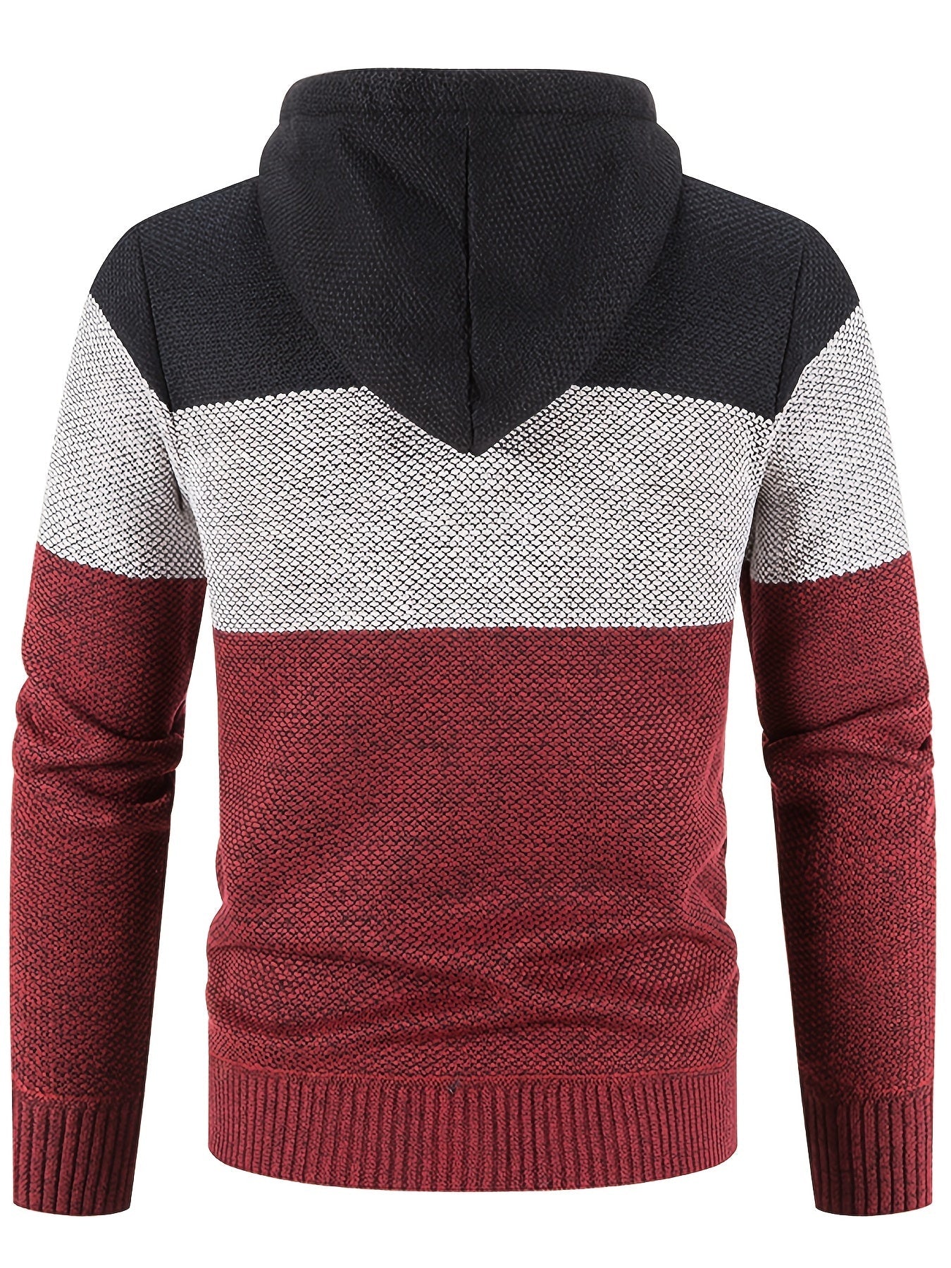 Two Sizes Smaller,  Men's Casual Fleece Thickened Hooded Warm Knitted Cardigan For Autumn And Winter Jacket Best Sellers