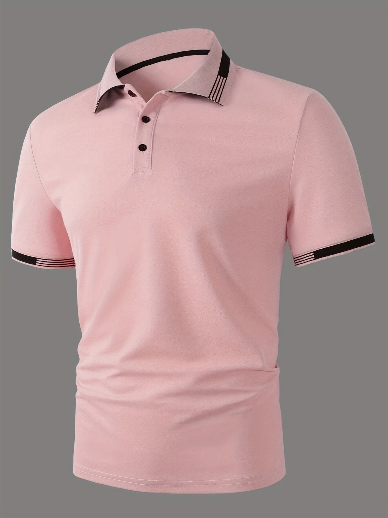 Men's Causal V-neck Button Up Short Sleeve Polo Shirts Men's Comfortable Tops For Summer