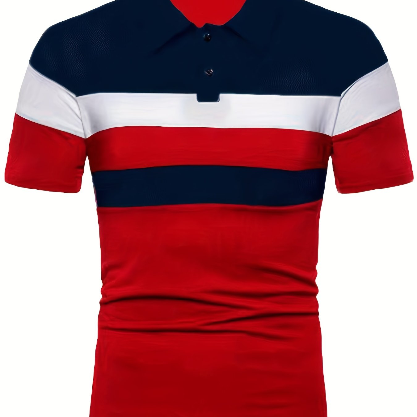 In 2023, The New Men's Short-sleeved Polo Shirt Color Matching Fashion Trend Is Matched With Men's Lapel Short-sleeved Polo Shirt.
