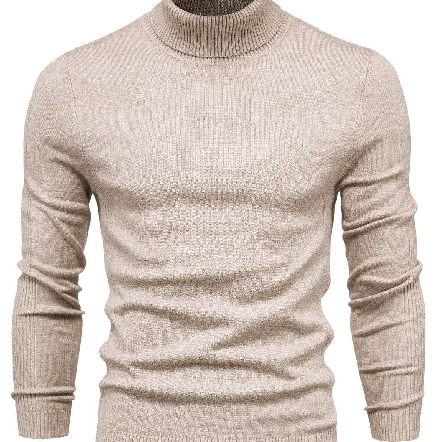 Best Sellers Autumn Winter Pullover Men O-neck Solid Turtleneck Sweaters