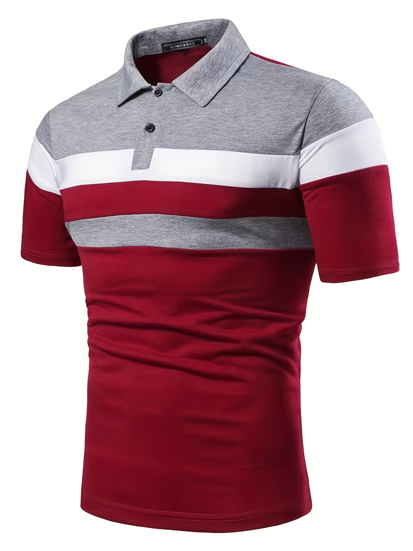 In 2023, The New Men's Short-sleeved Polo Shirt Color Matching Fashion Trend Is Matched With Men's Lapel Short-sleeved Polo Shirt.