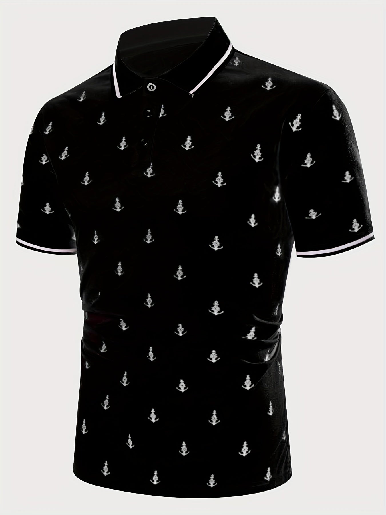 Men's Polo Shirts, Casual Solid Color Prints Slim Fit Lapel Cotton Polo Shirt Best Sellers
