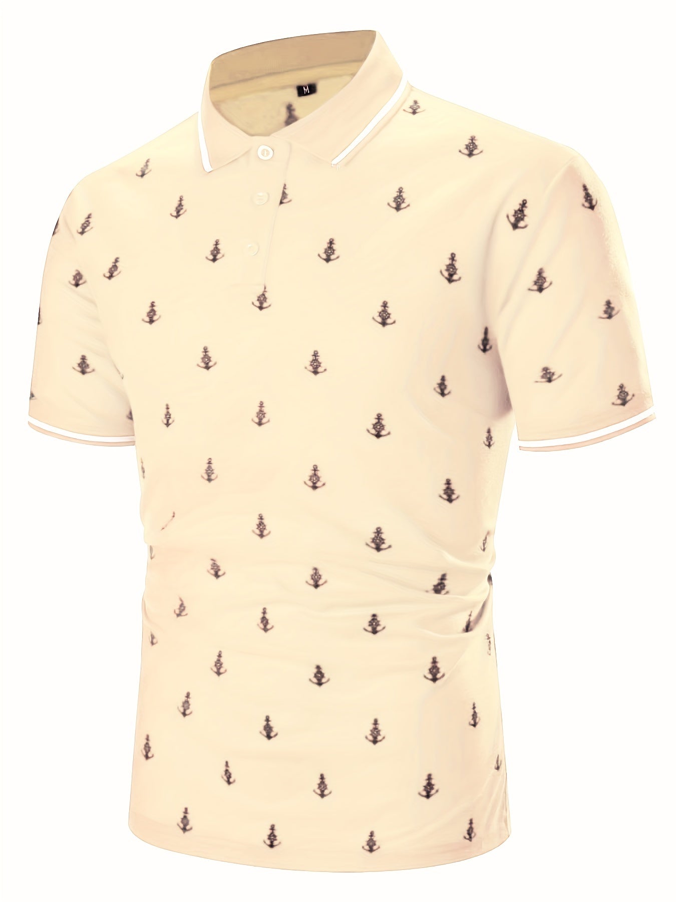 Men's Polo Shirts, Casual Solid Color Prints Slim Fit Lapel Cotton Polo Shirt Best Sellers