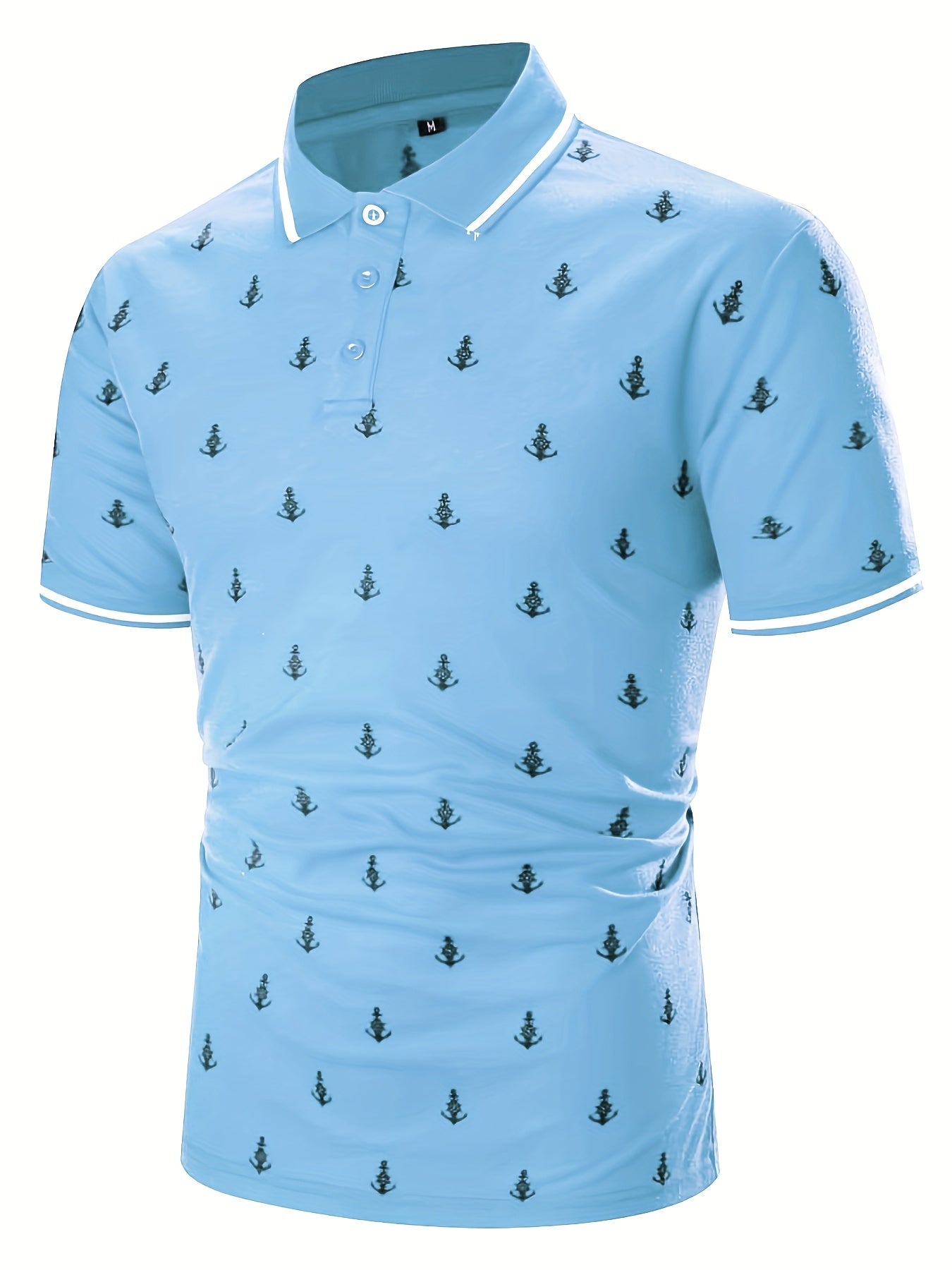 Men's Polo Shirts, Casual Solid Color Prints Slim Fit Lapel Cotton Polo Shirt Best Sellers