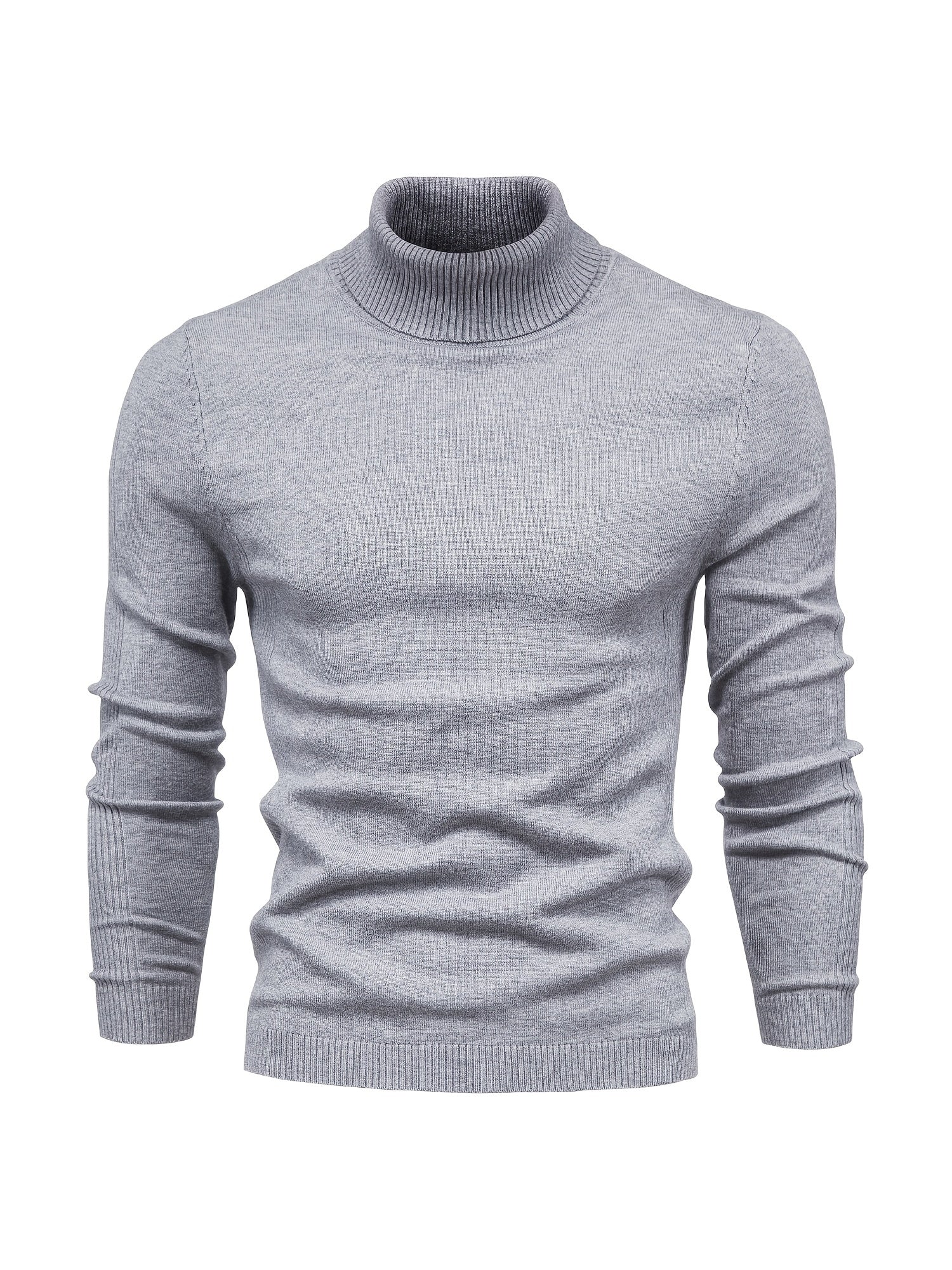 Best Sellers Autumn Winter Pullover Men O-neck Solid Turtleneck Sweaters