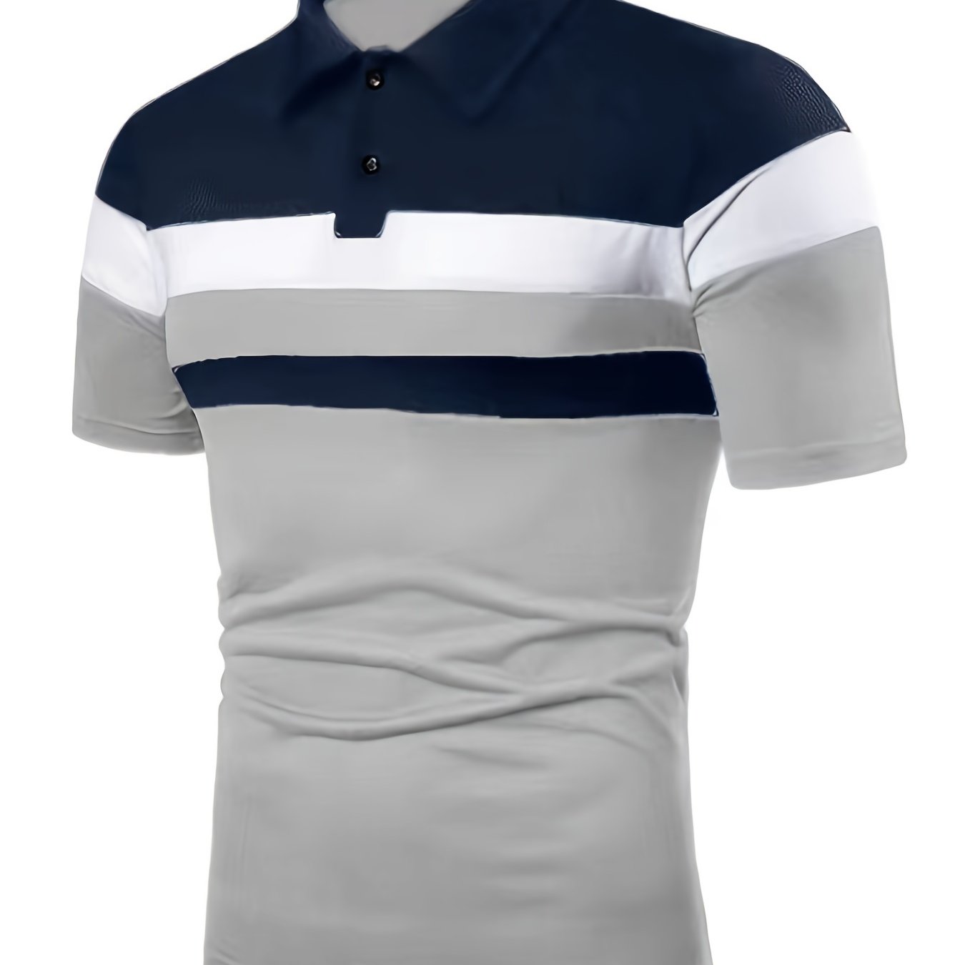 In 2023, The New Men's Short-sleeved Polo Shirt Color Matching Fashion Trend Is Matched With Men's Lapel Short-sleeved Polo Shirt.