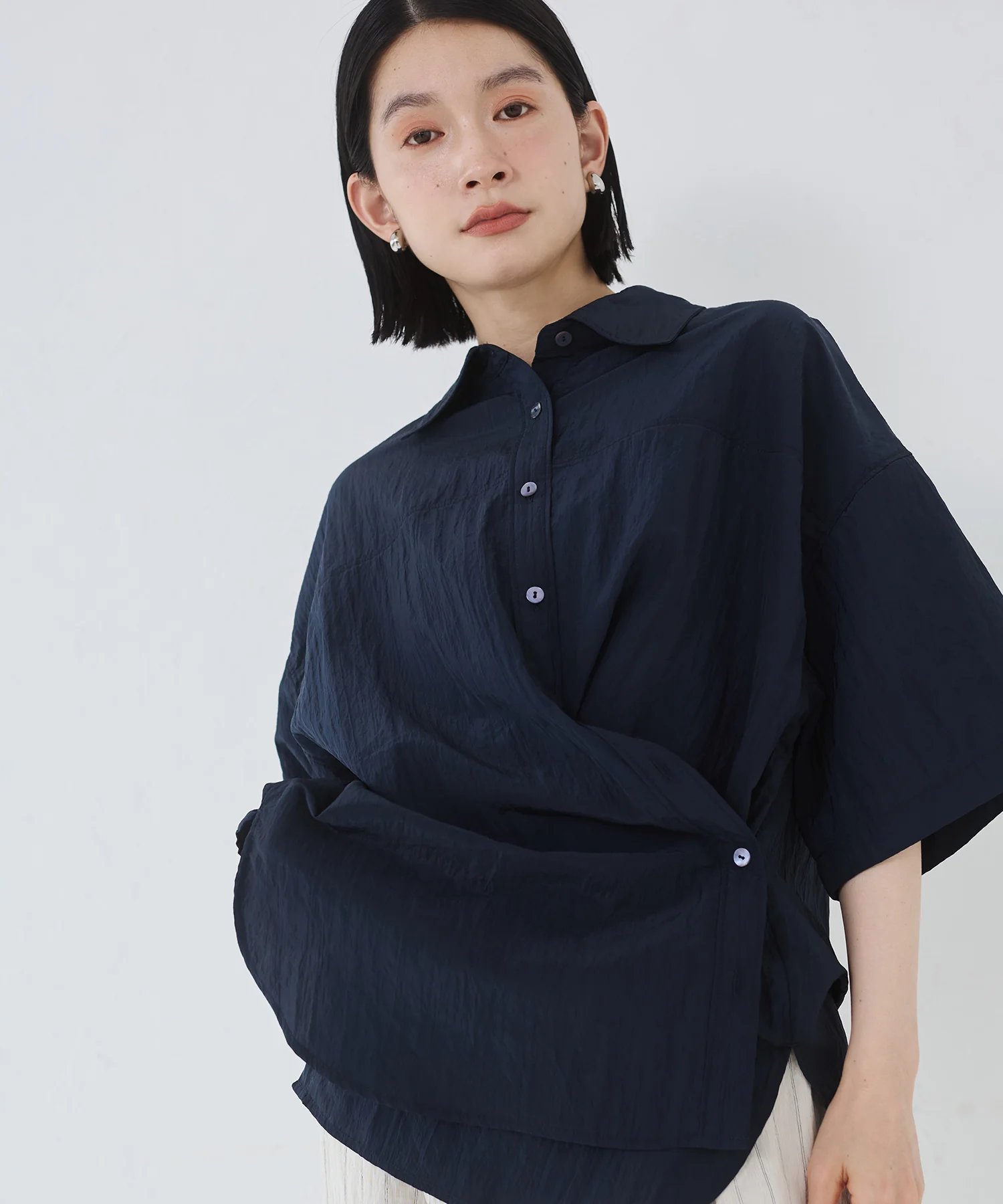 ワッシャー加工 2WAYシャツ