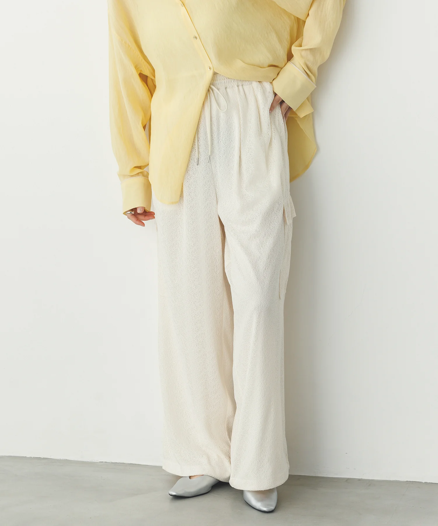 メッシュレース カーゴパンツ