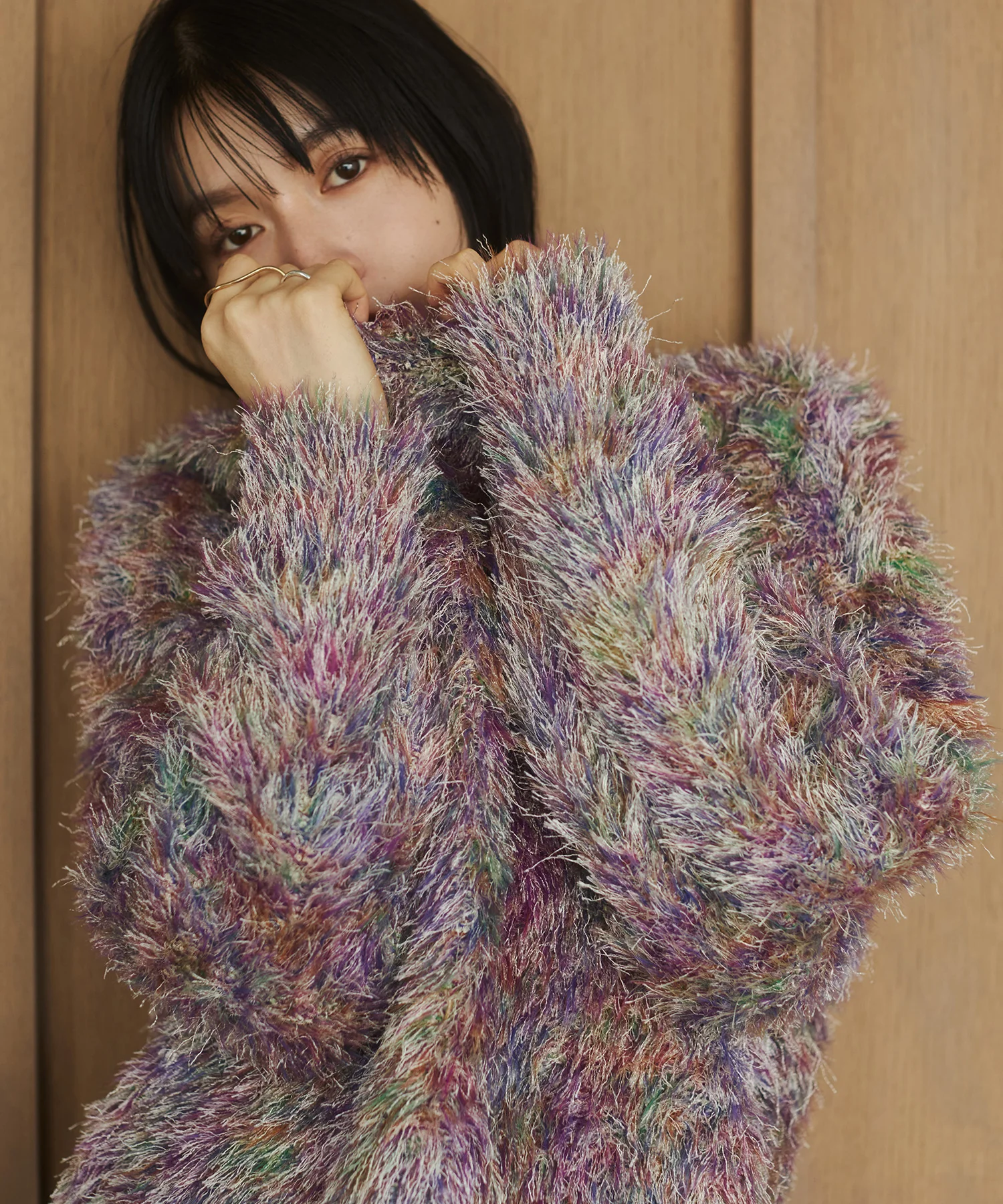 ミックス シャギーニット