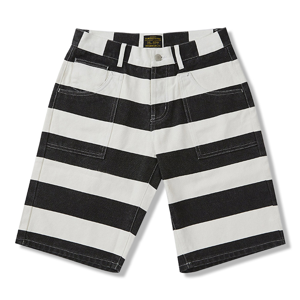 メンズストライプワークショートパンツ