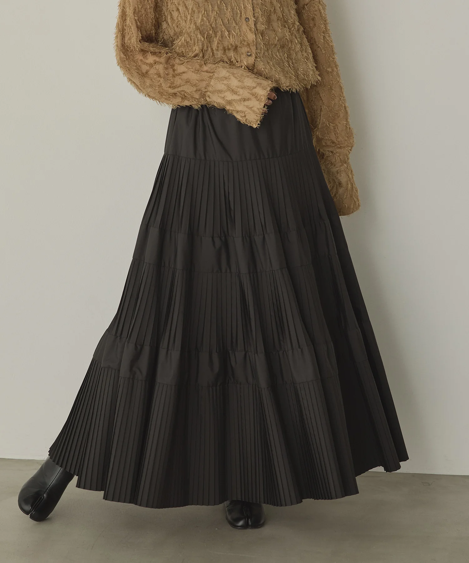 【新色追加】プリーツティアードスカート