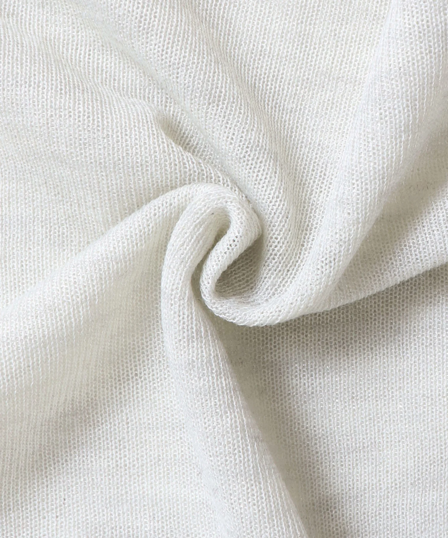 バイカラー シアー半袖ニット