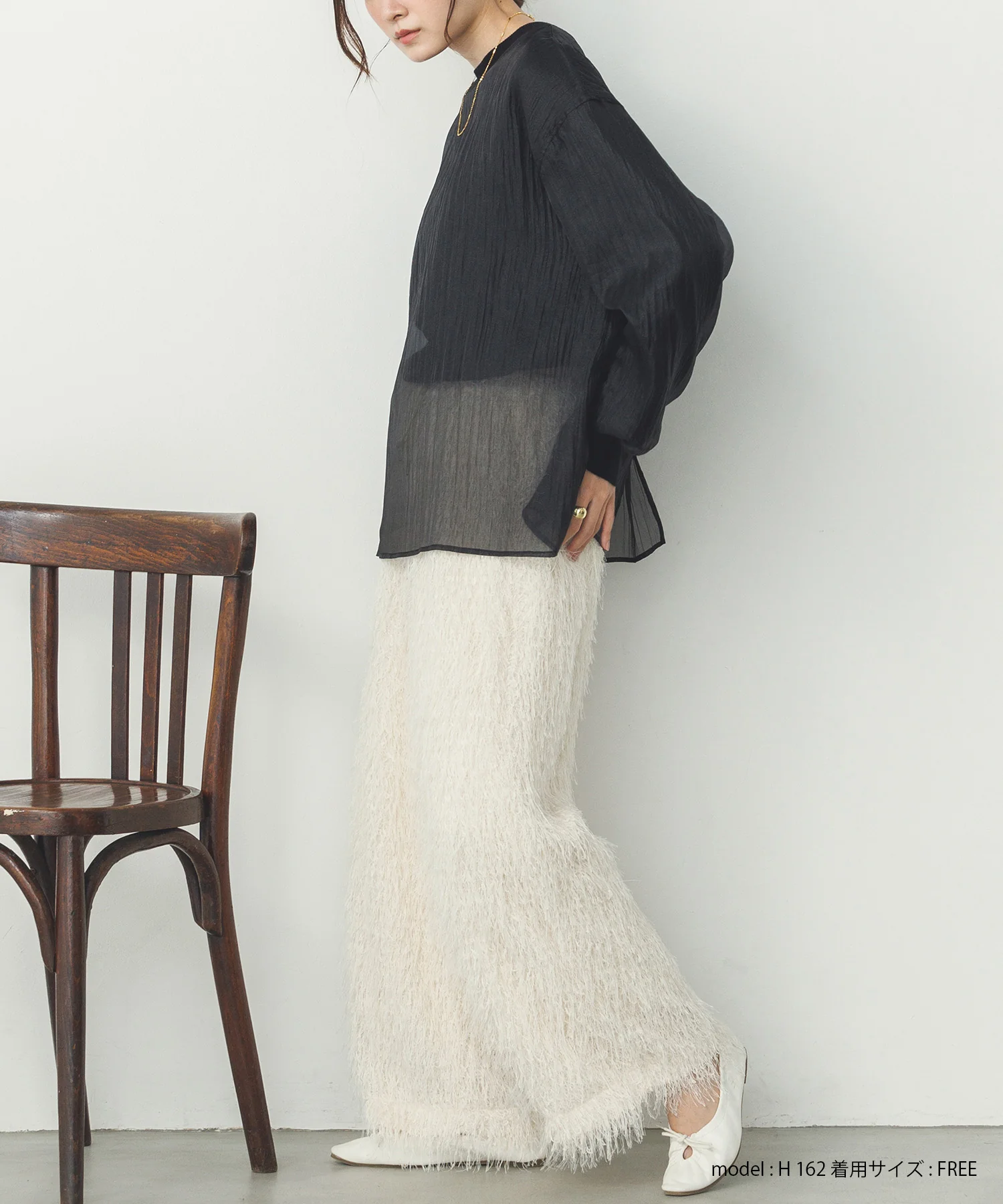 カットジャガード イージーパンツ