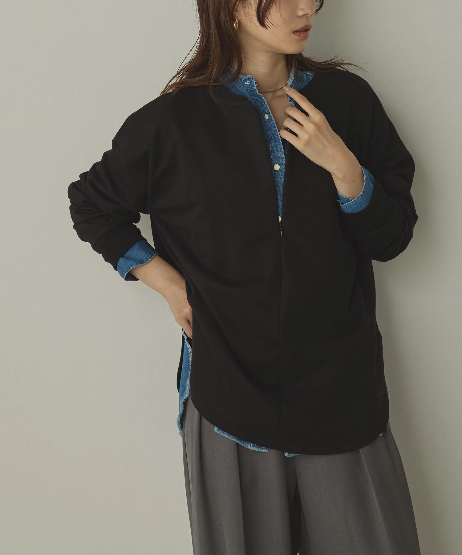 【WEB限定/別注】2WAY ハーフジップスウェット