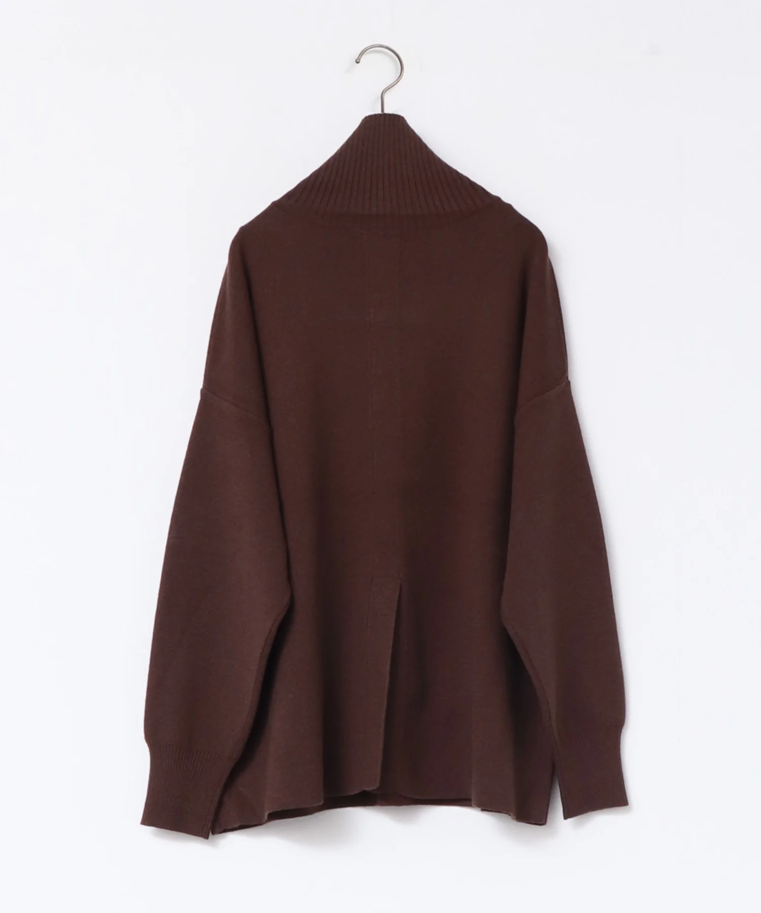 【静電気防止】やわもちヤーン バックスリットハイネックニット