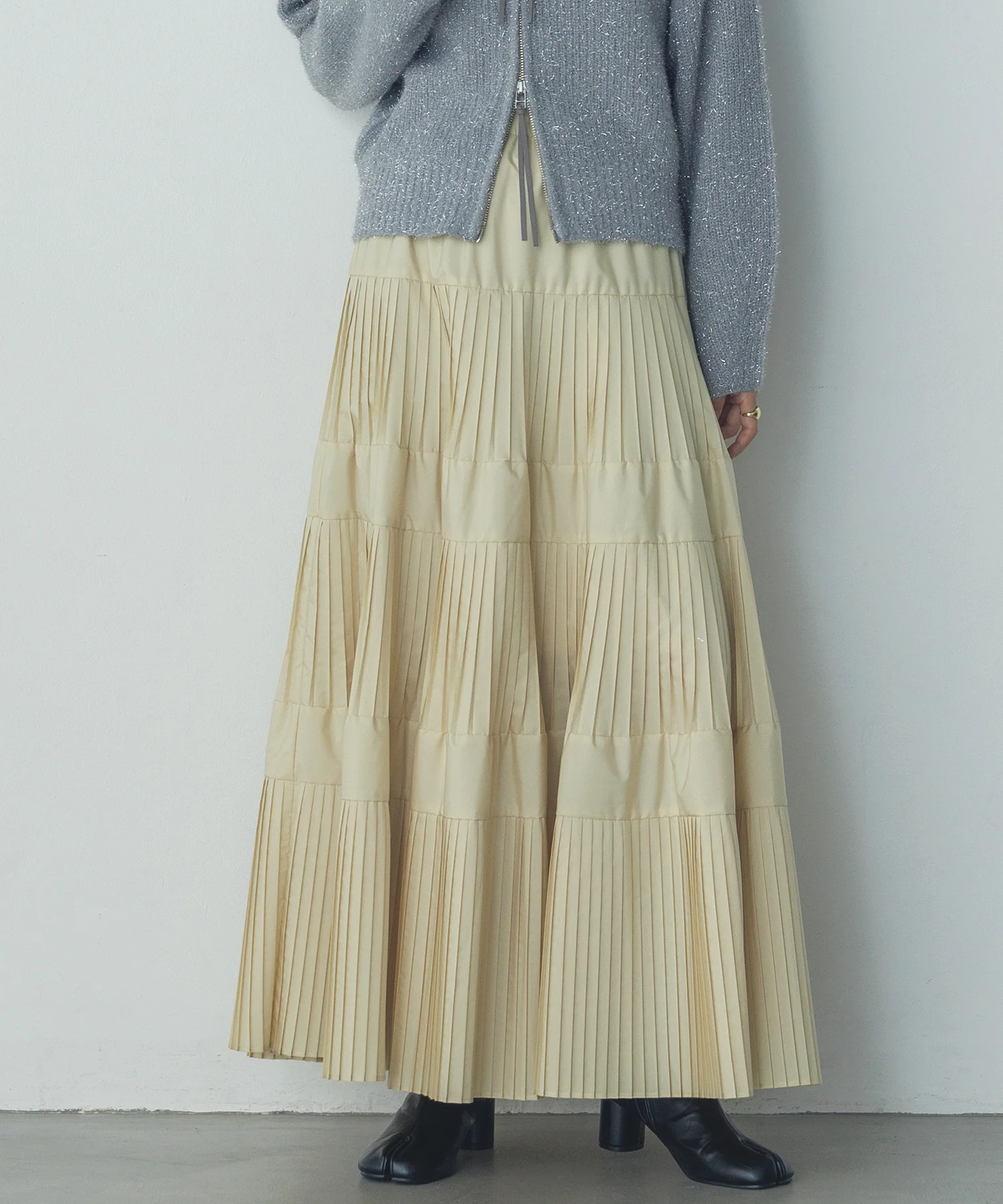 【新色追加】プリーツティアードスカート