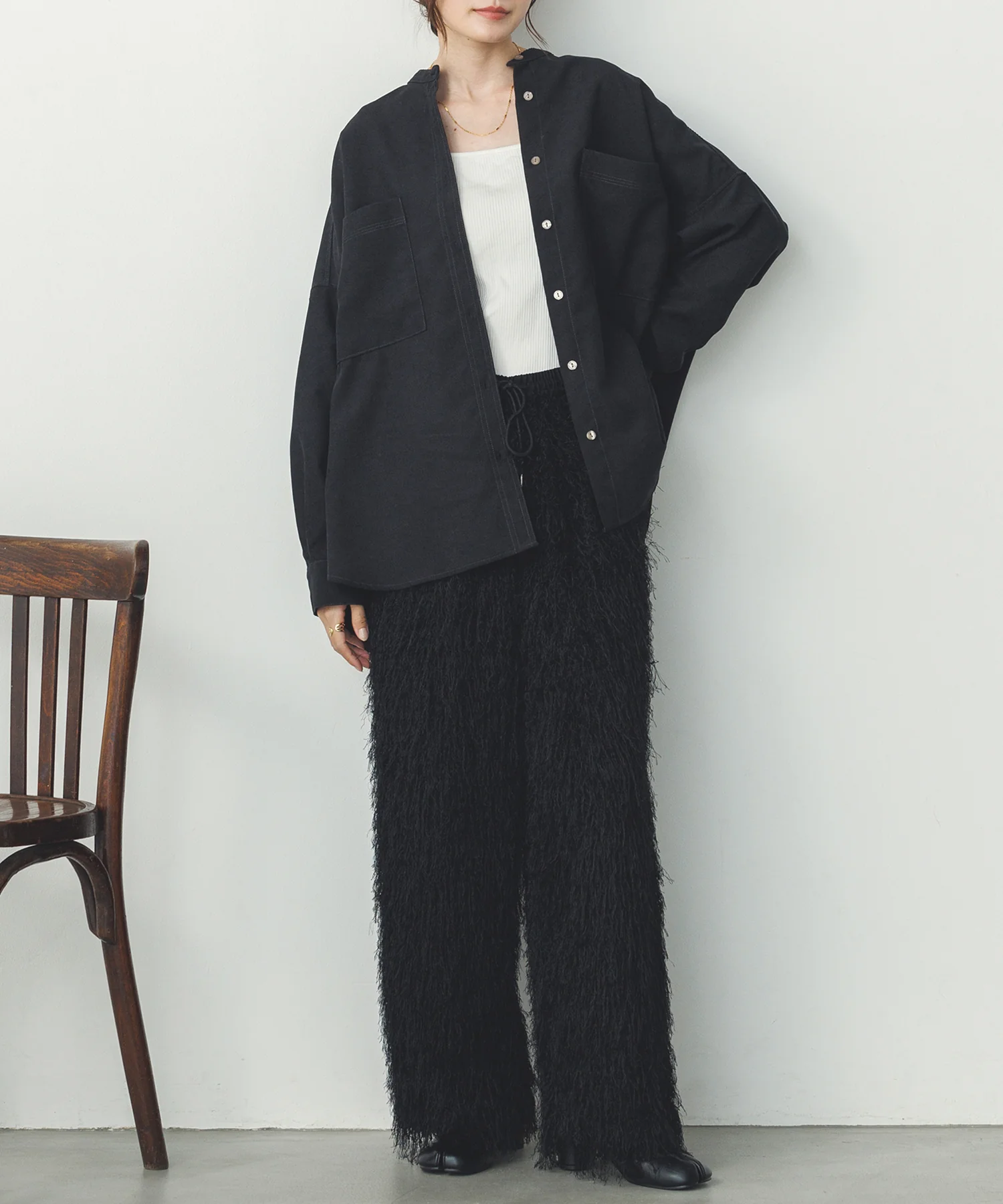 カットジャガード イージーパンツ