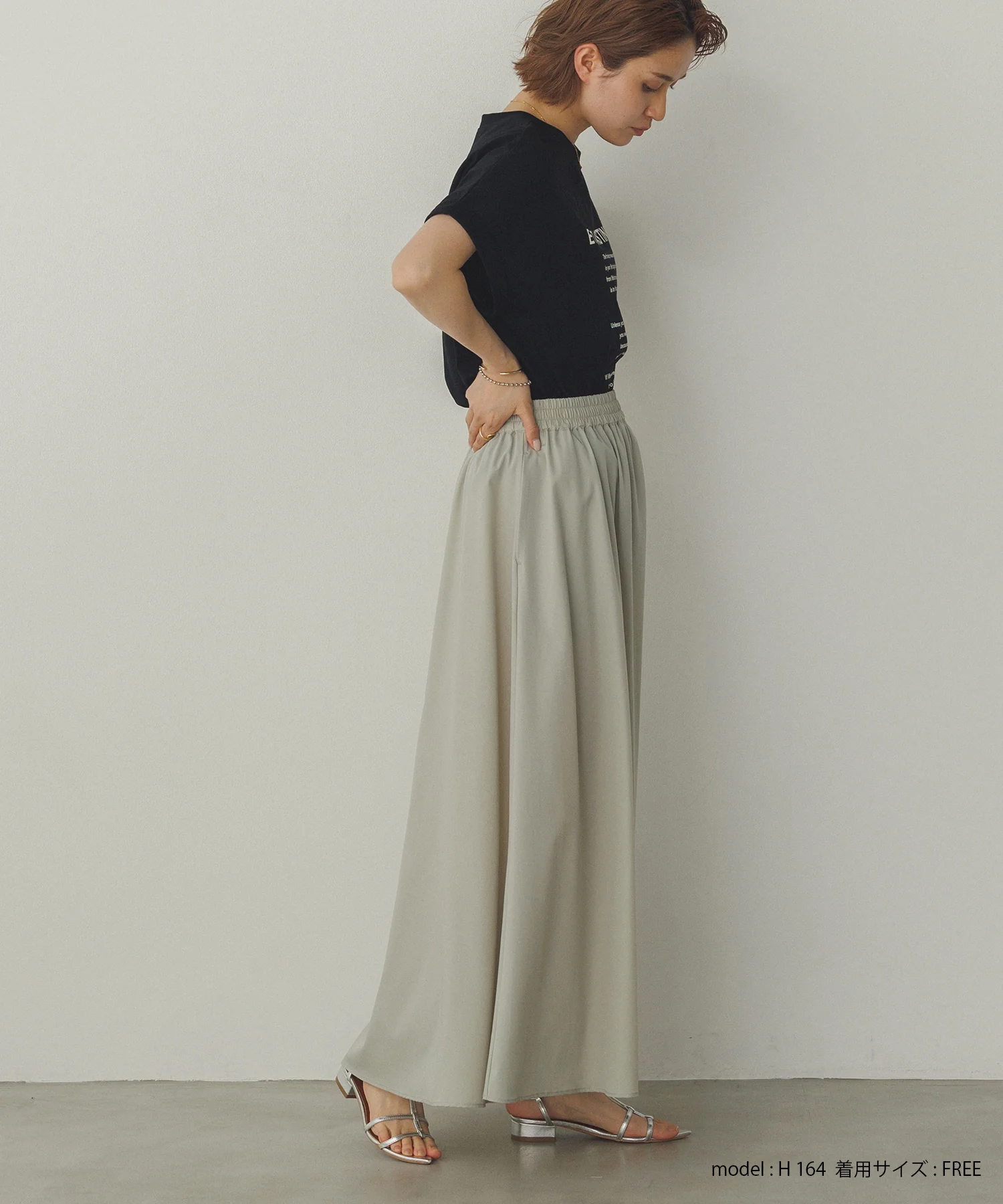 前後2WAY ロゴプリントTシャツ