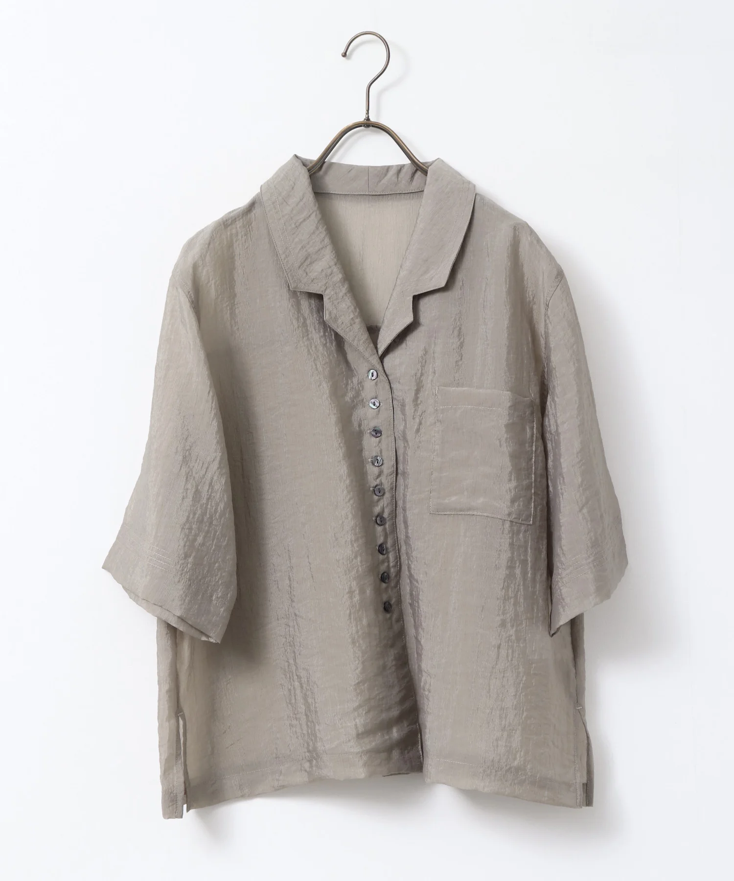 半袖 ツヤシアーシャツ