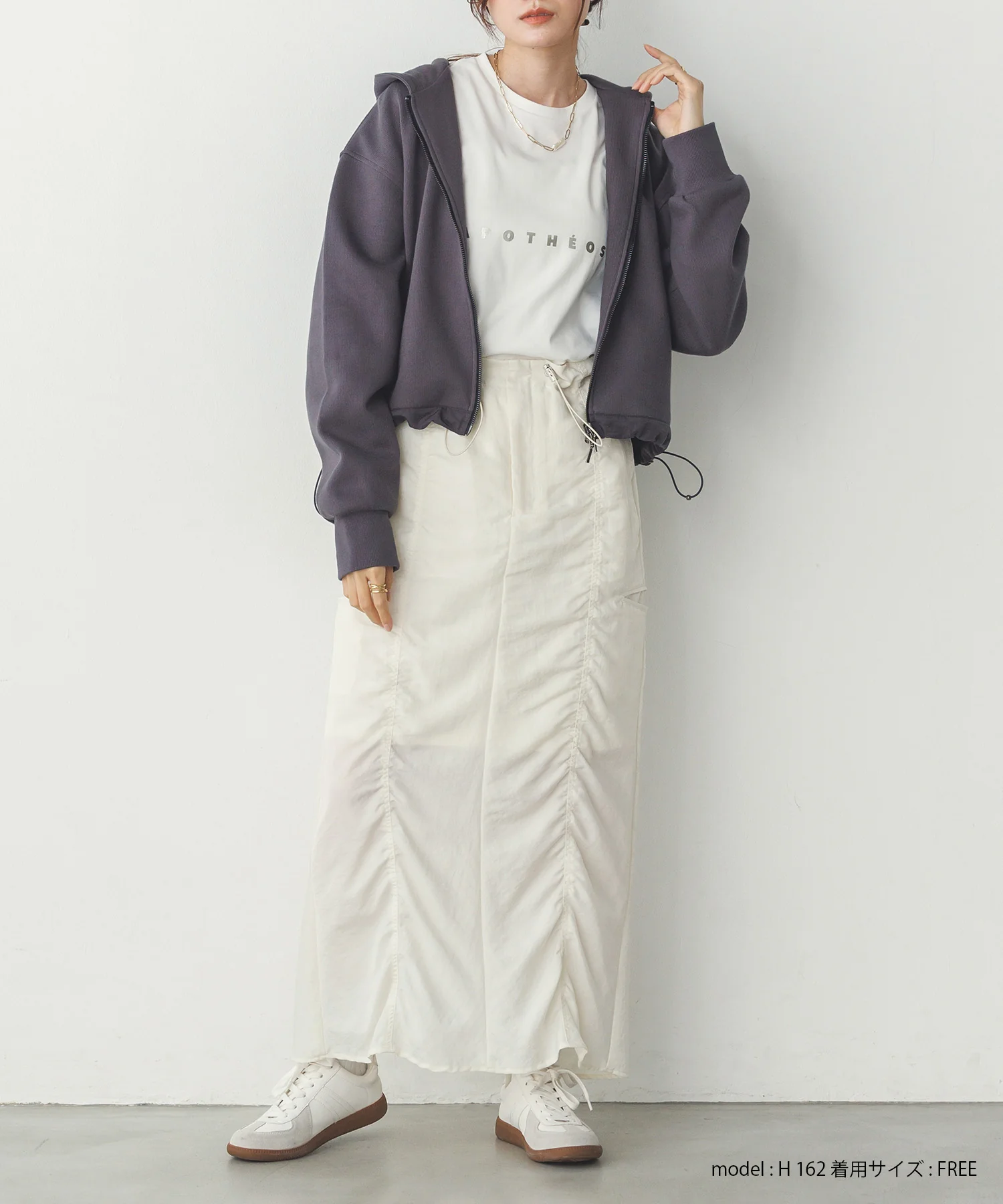 ダブルジップ ショートフーディ