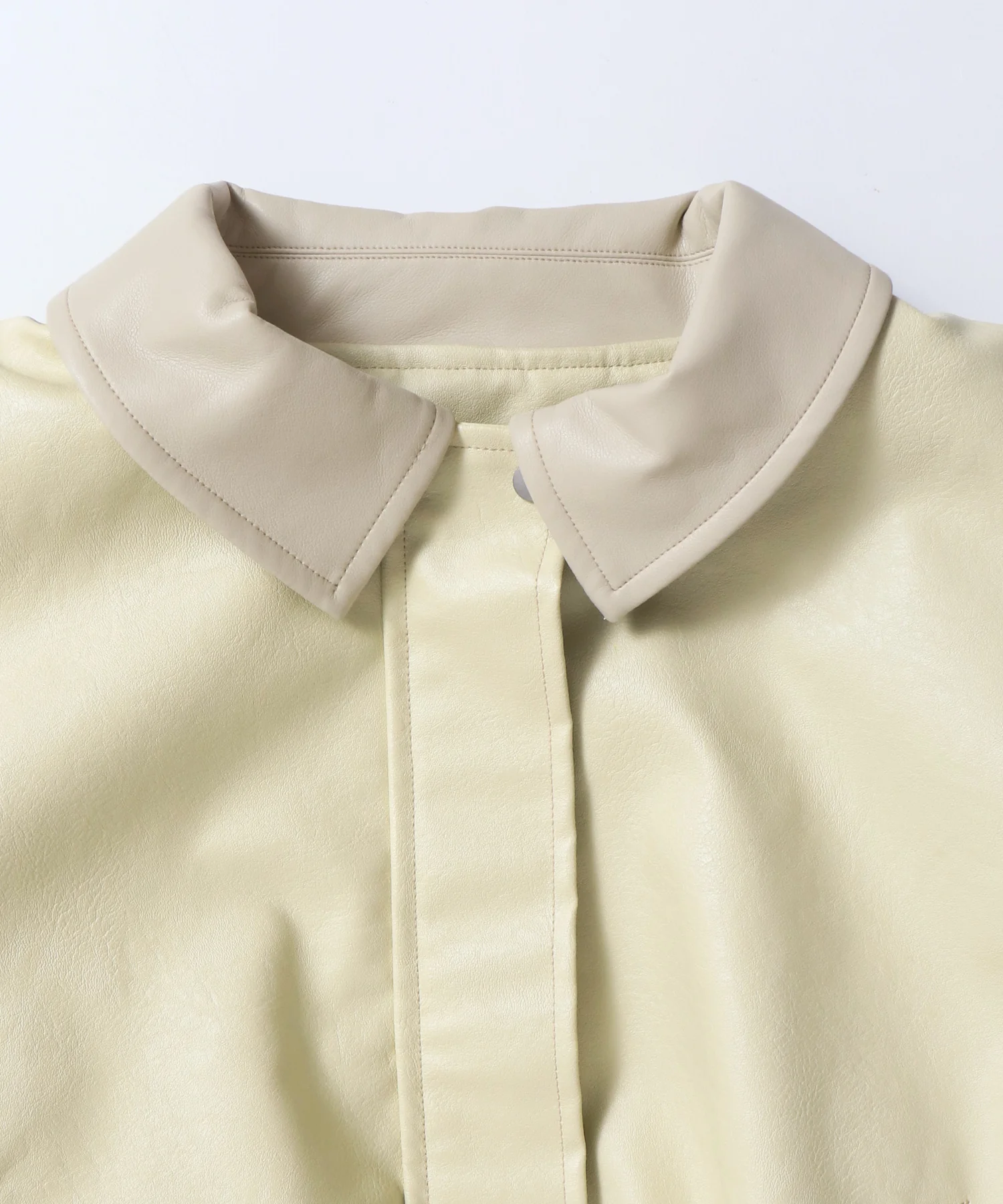 フェイクレザー バルーンブルゾン