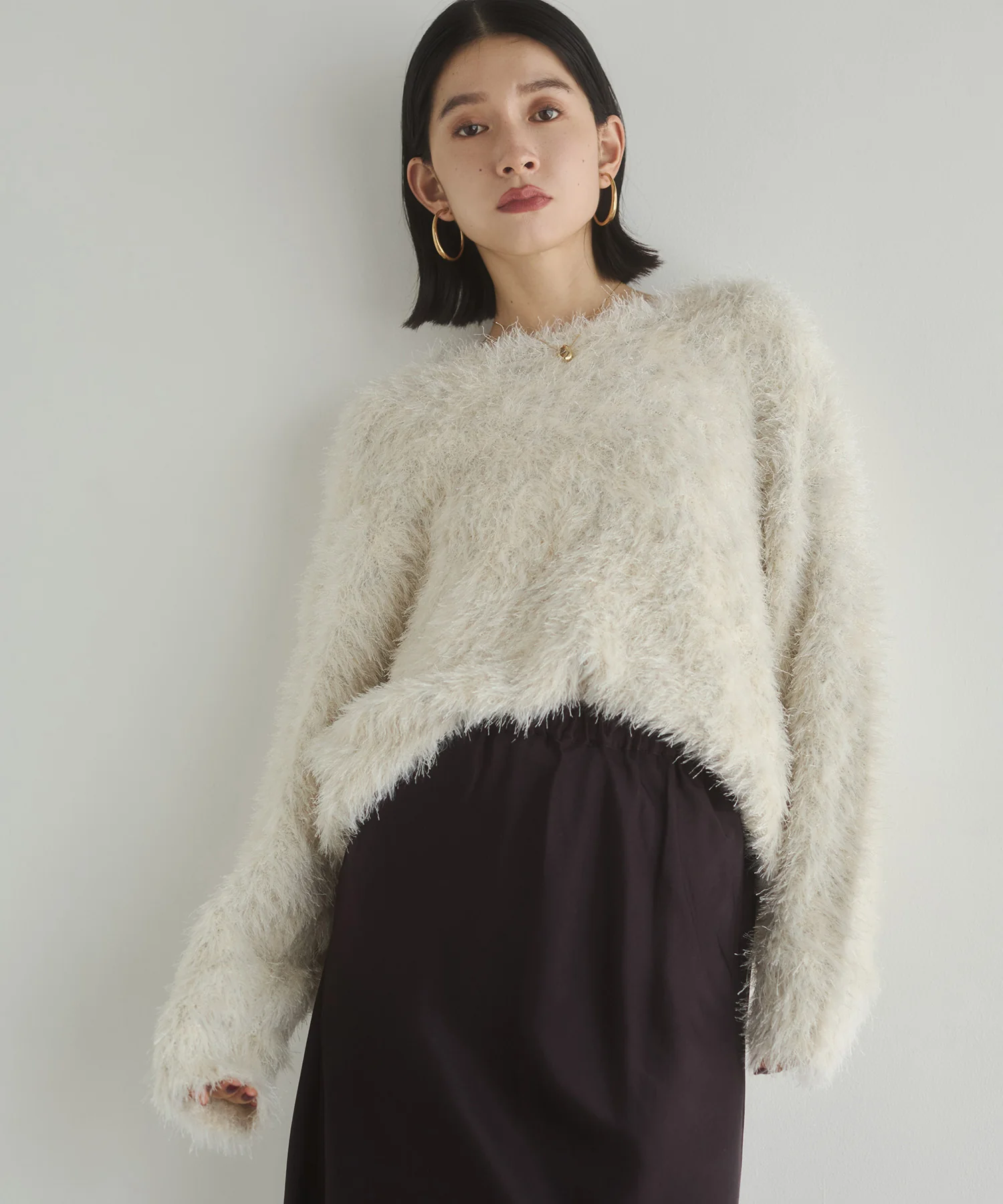 ミックス シャギーニット