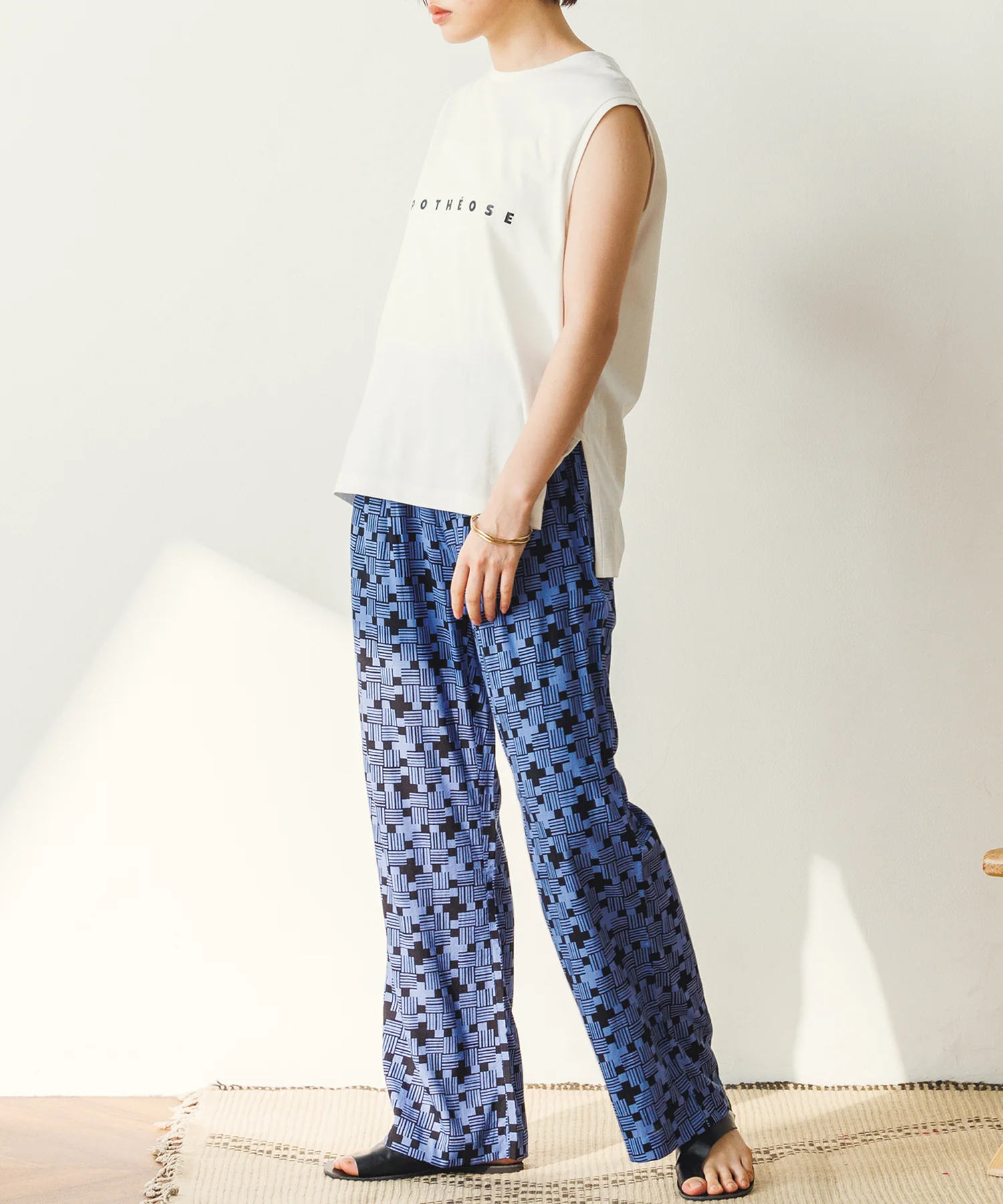 プリントストレートパンツ