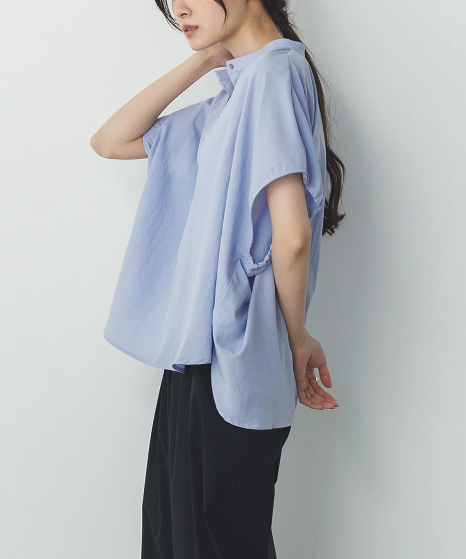 スパンローン ボリュームフレンチブラウス