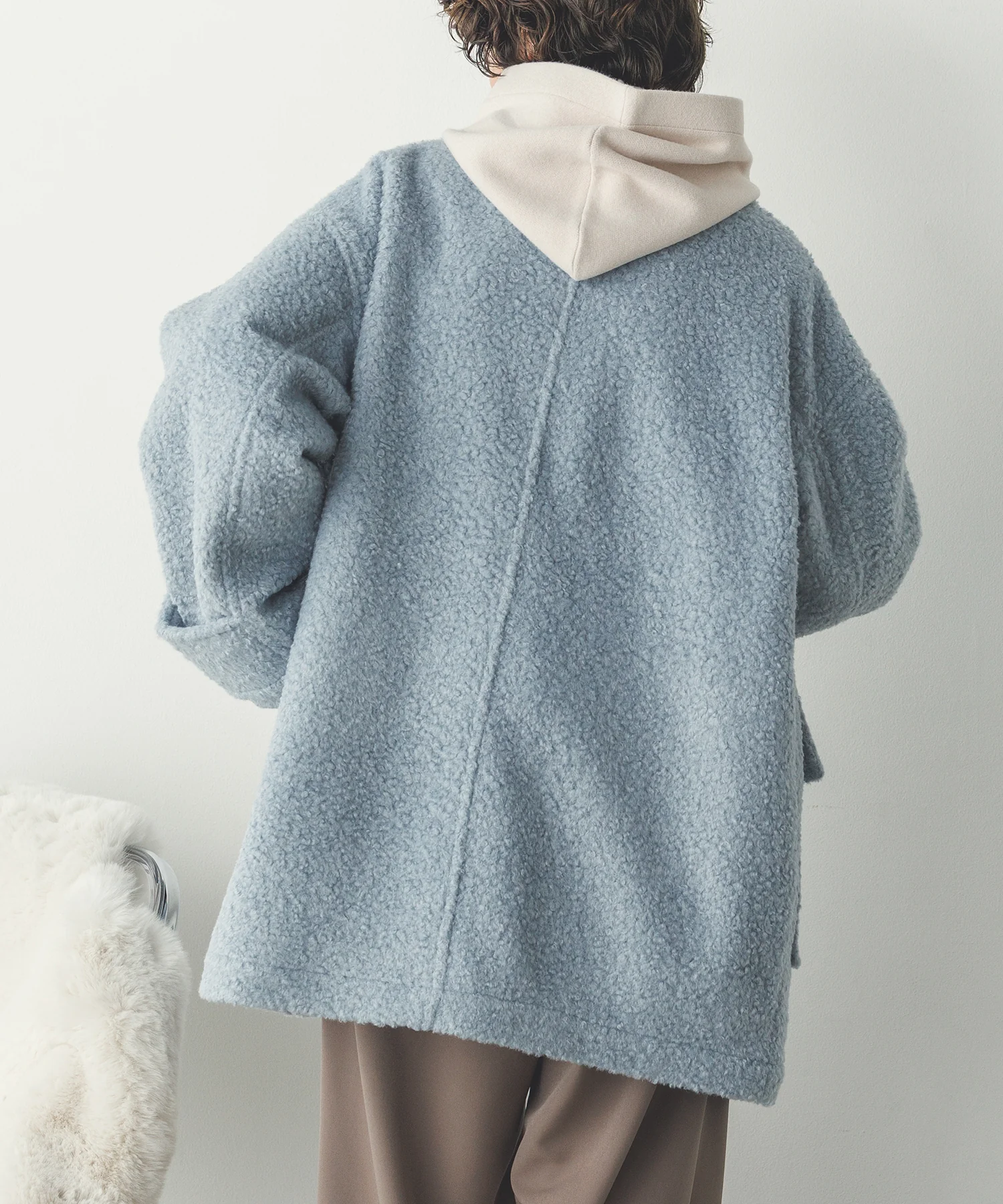 ブークレ ミドルシャツコート